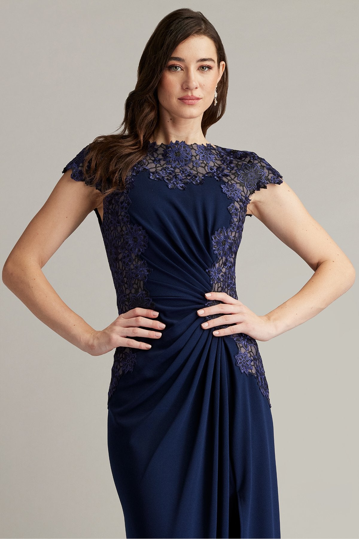 Chelan Embroidered Illusion Gown