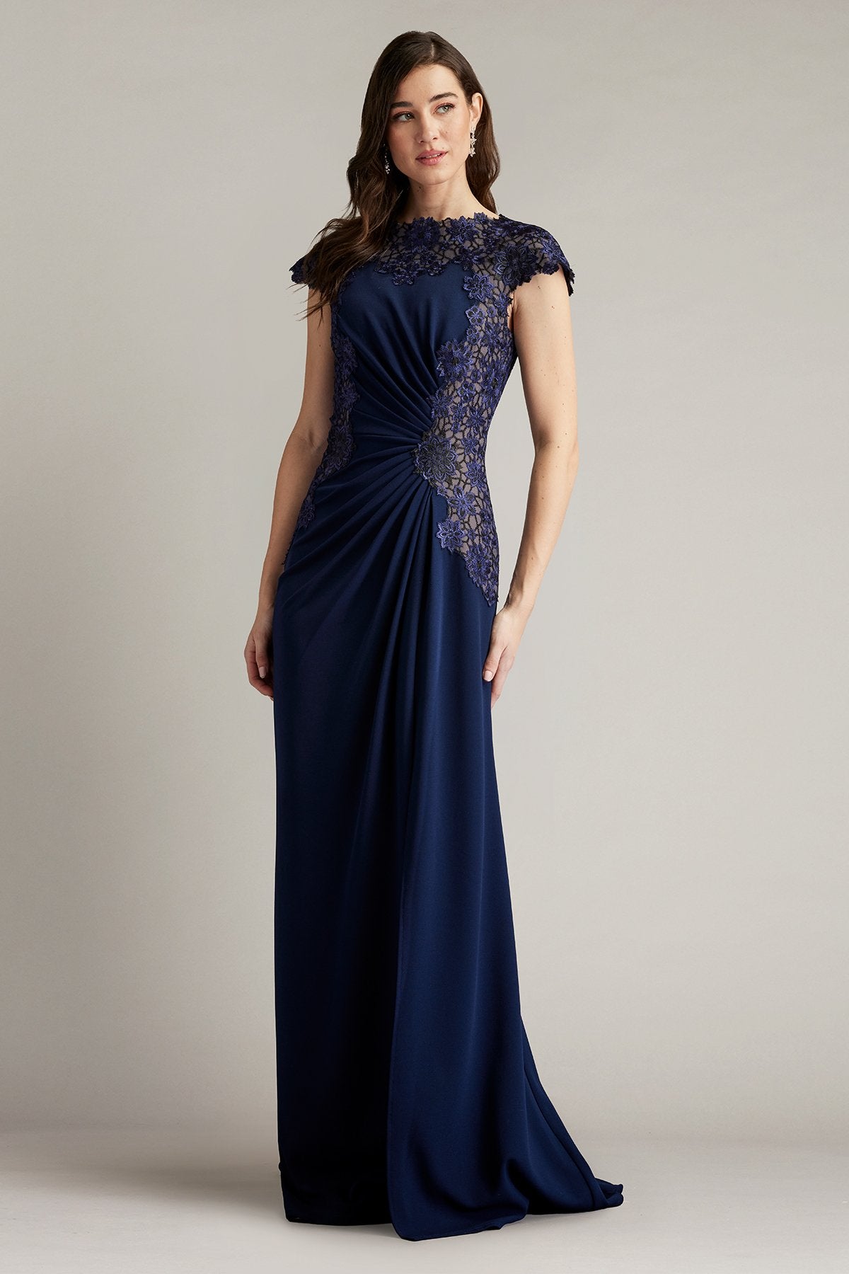 Chelan Embroidered Illusion Gown – Tadashi Shoji Official Online