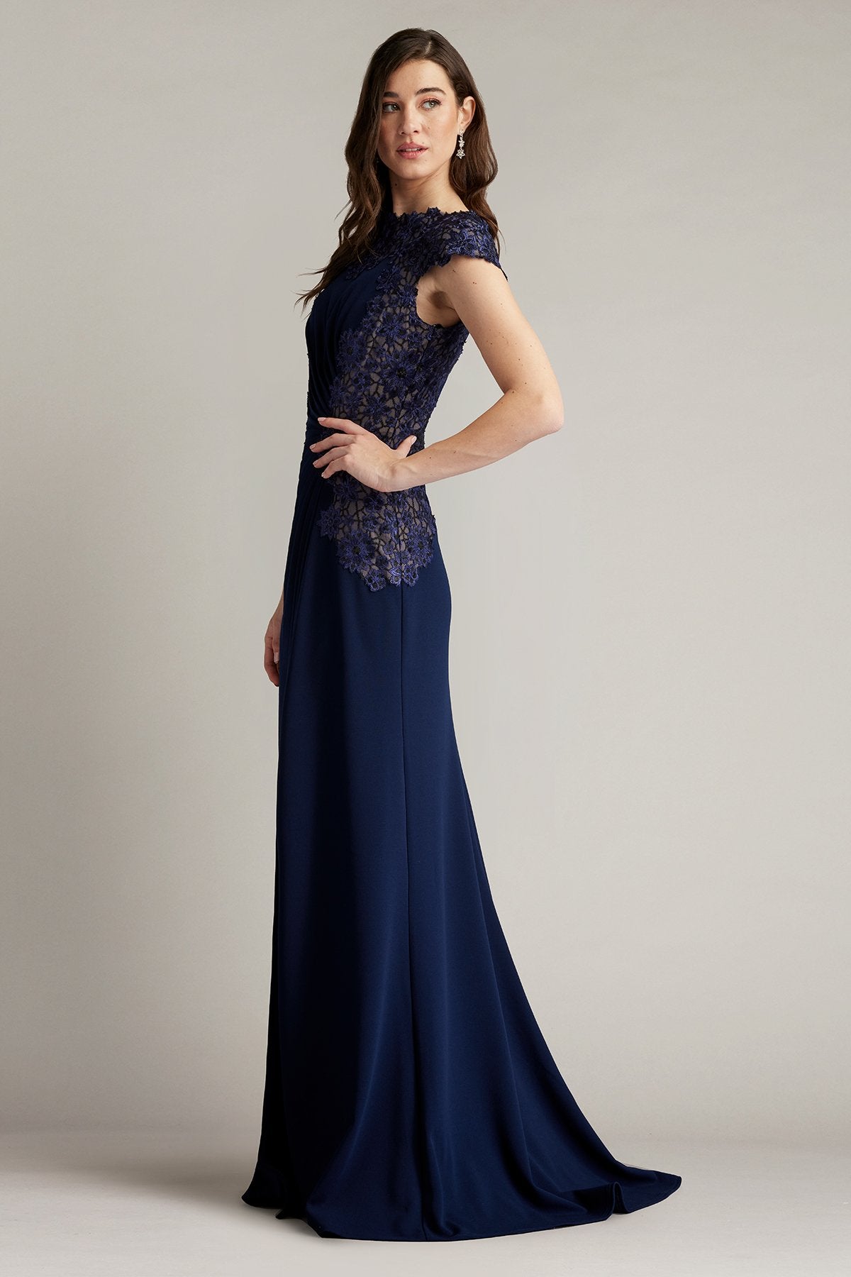 Chelan Embroidered Illusion Gown  Tadashi Shoji Official Online Boutique