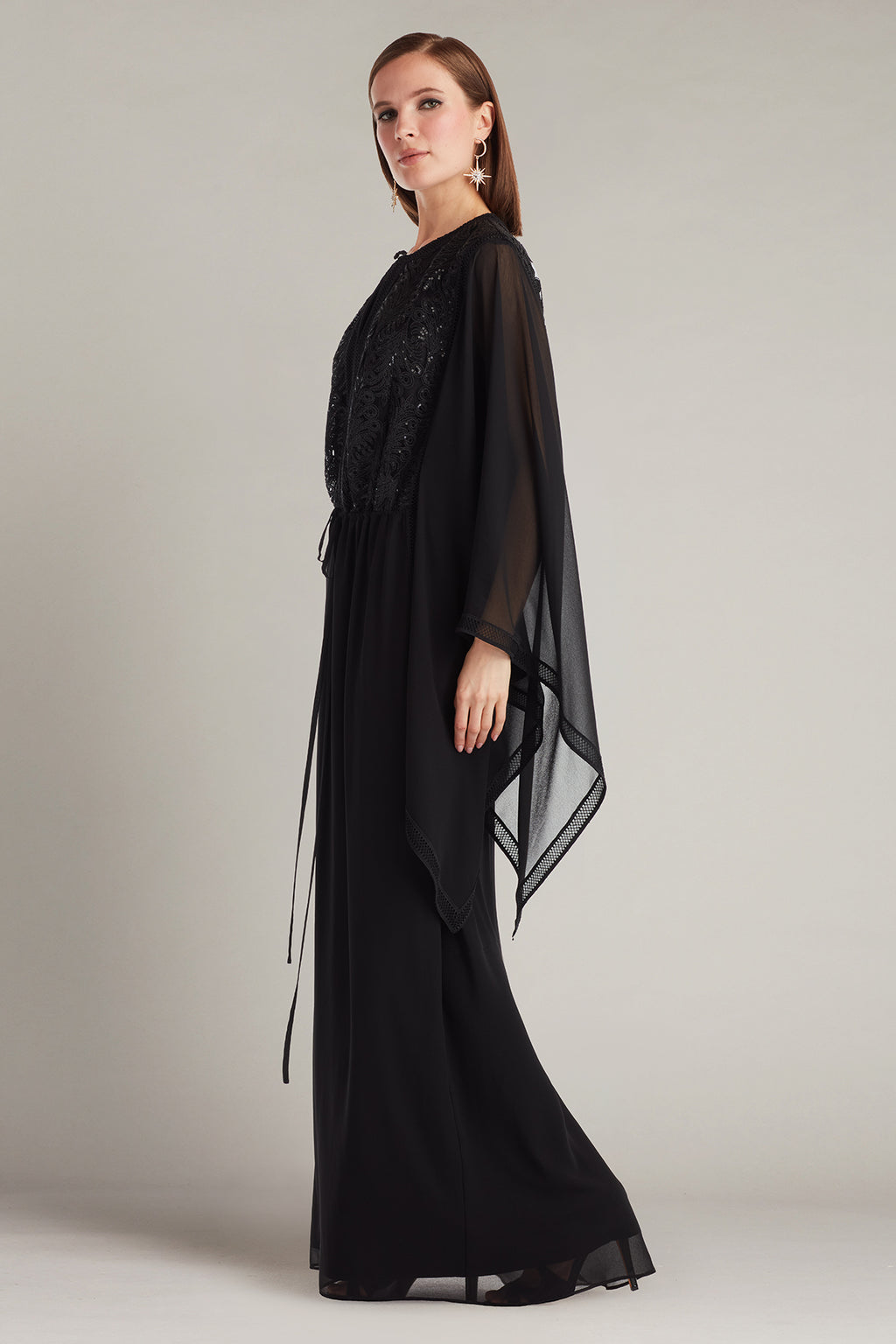 Roena Sequin Embroidered Caftan Gown