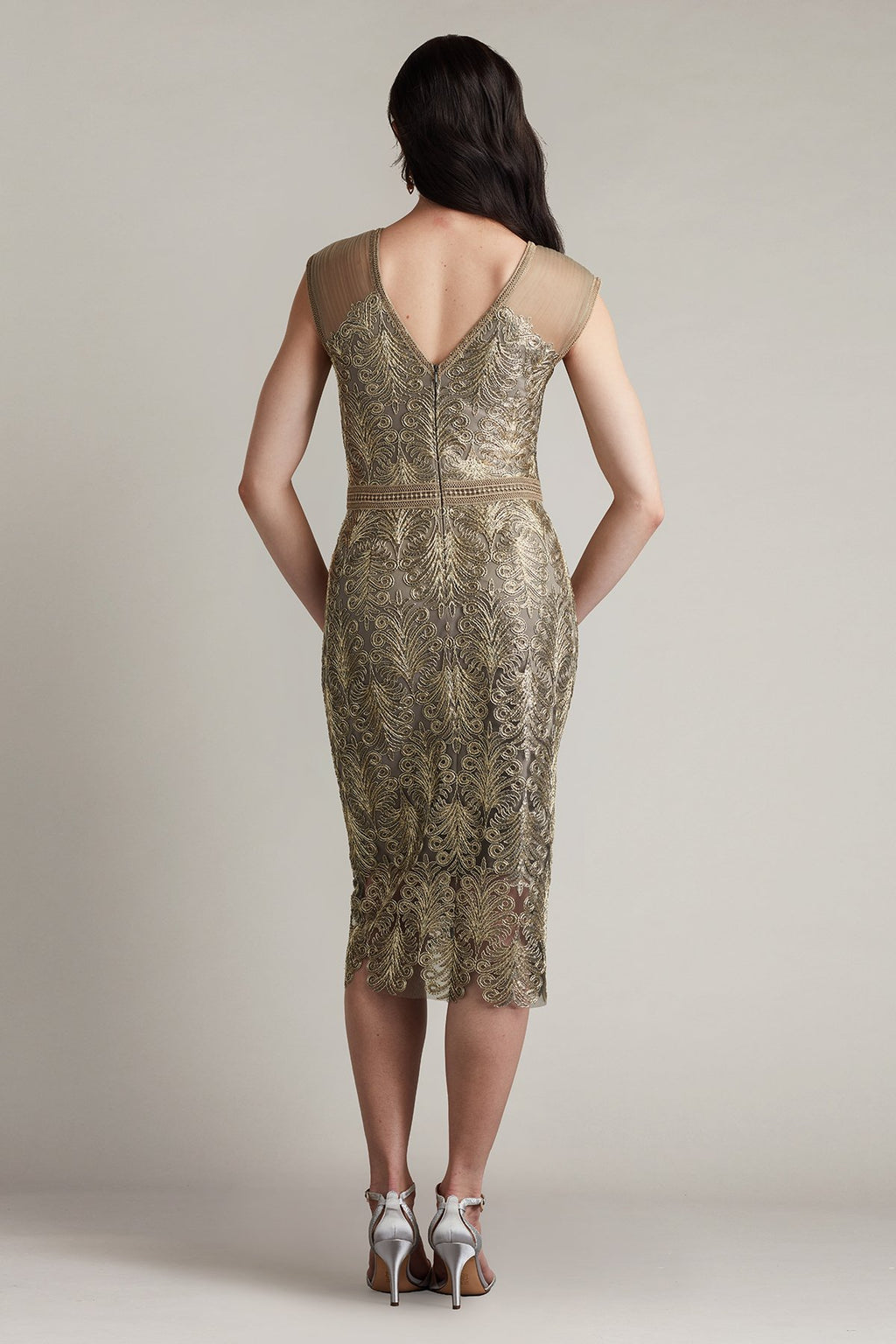 Evonne Sequin Embroidered Dress