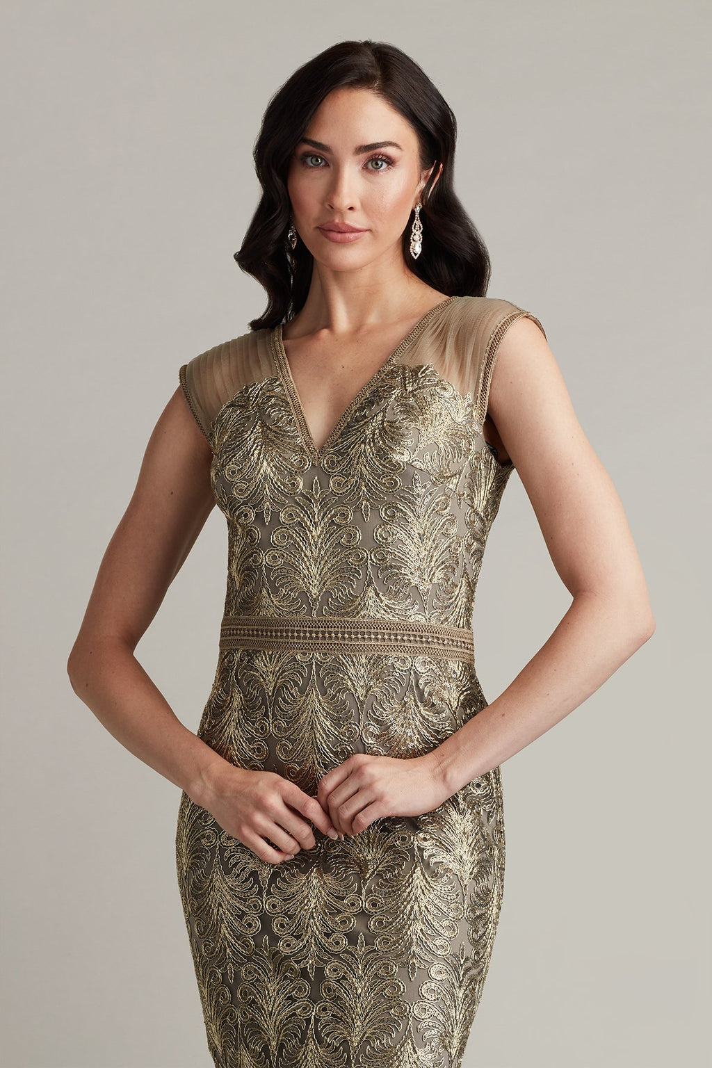 Evonne Sequin Embroidered Dress