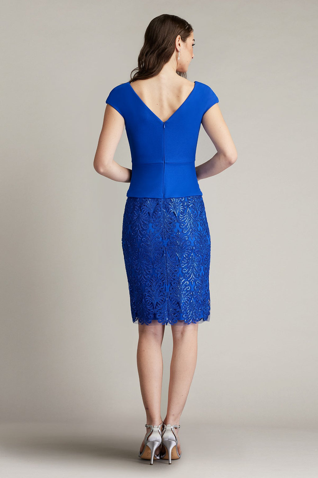 Naya Twist-Knot Sequin Embroidered Dress