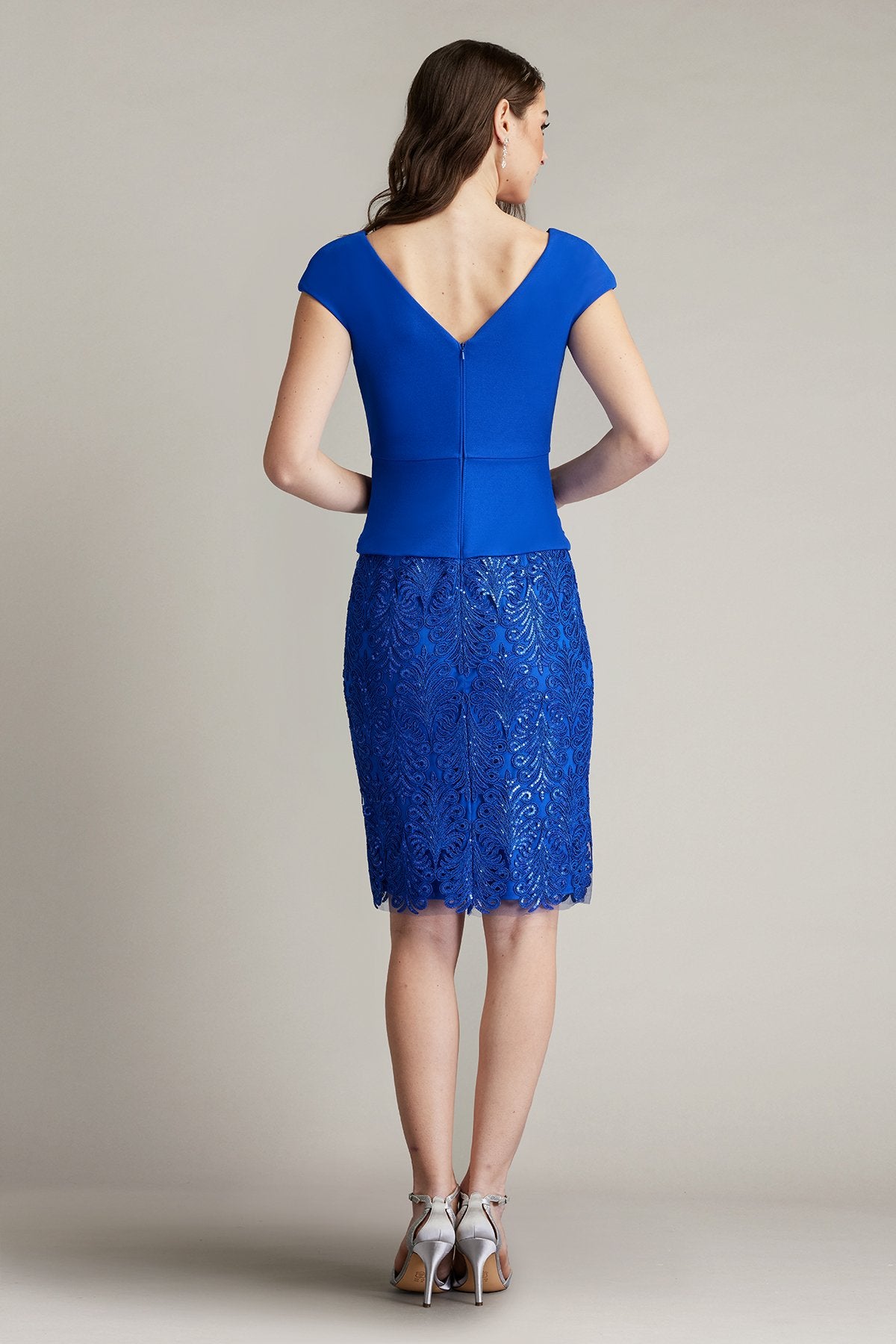 Naya Twist-Knot Sequin Embroidered Dress