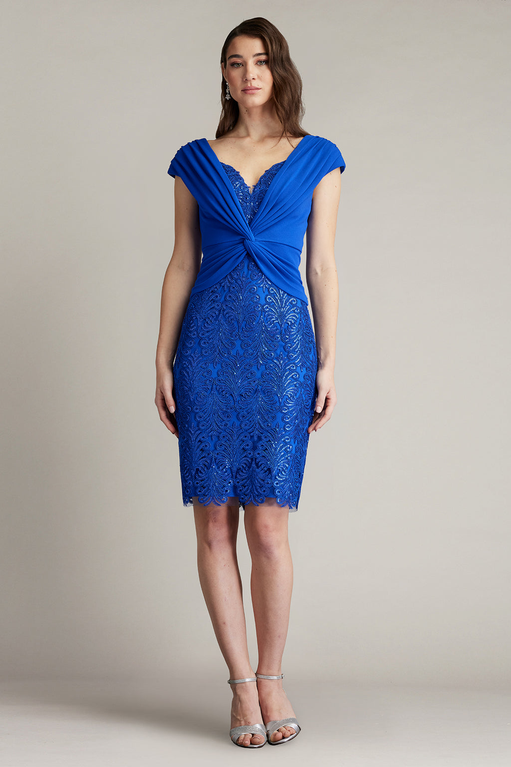 Naya Twist-Knot Sequin Embroidered Dress