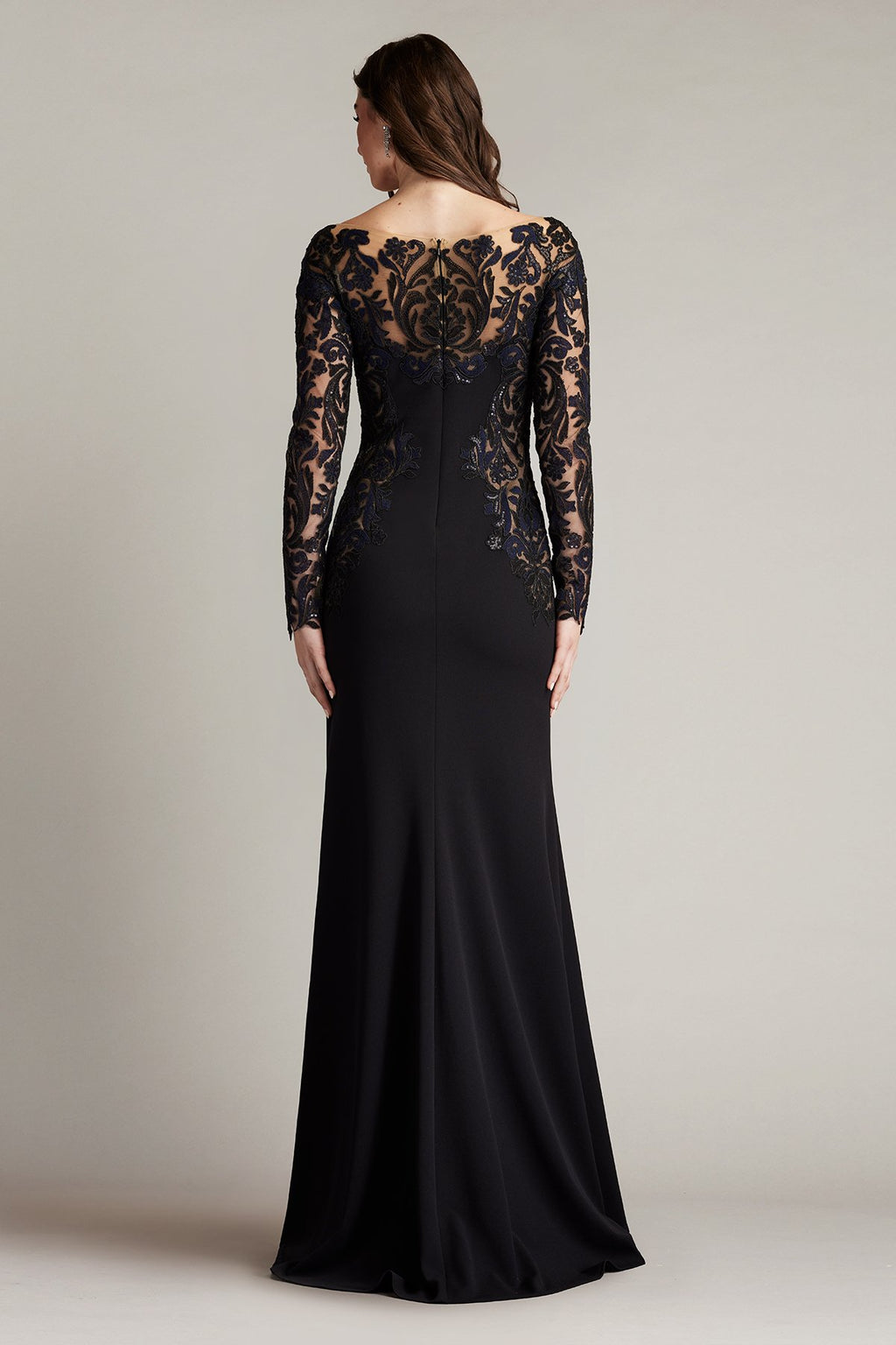 Damita Sequin Embroidered Illusion Gown