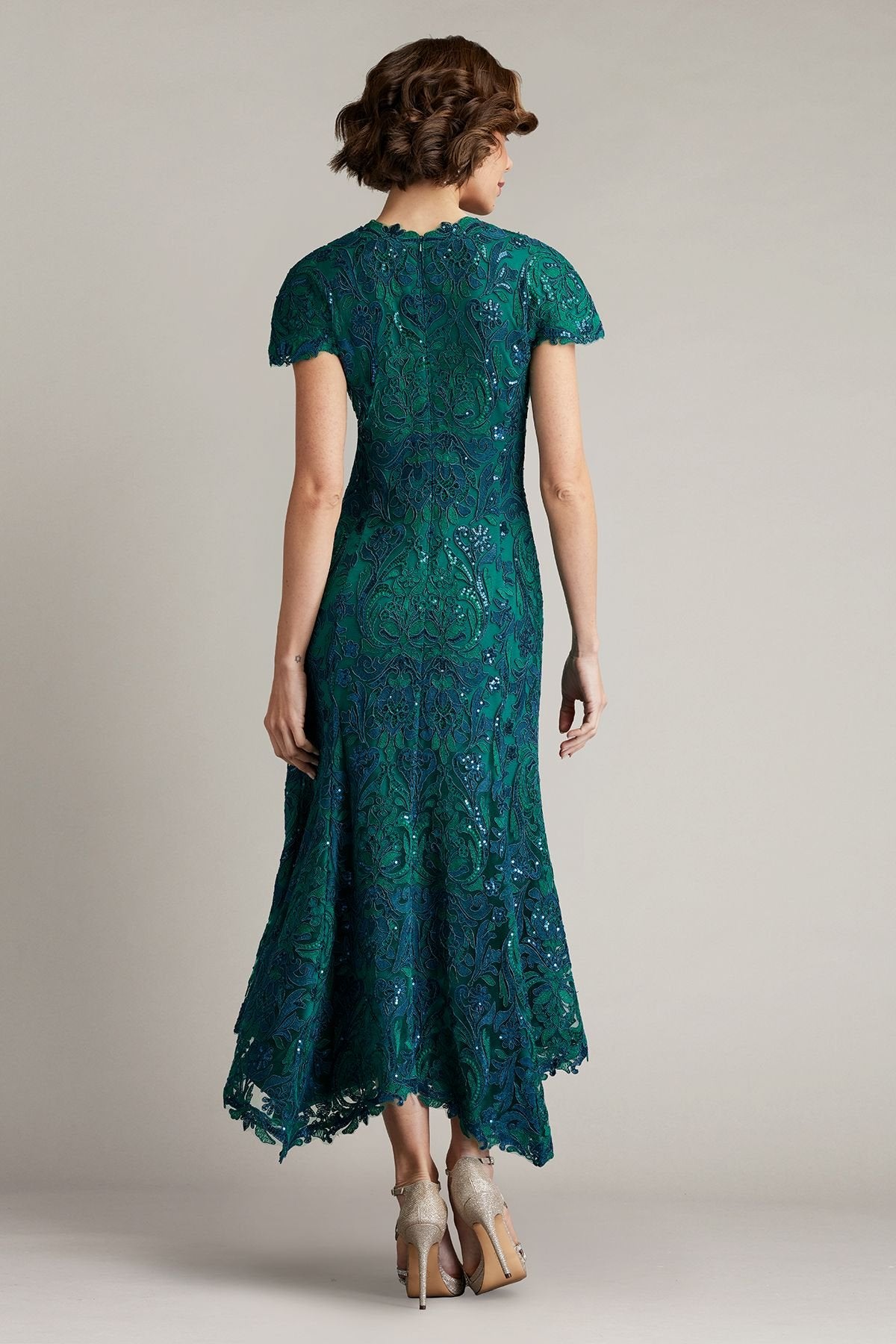 Pella Sequin Embroidered Midi Dress