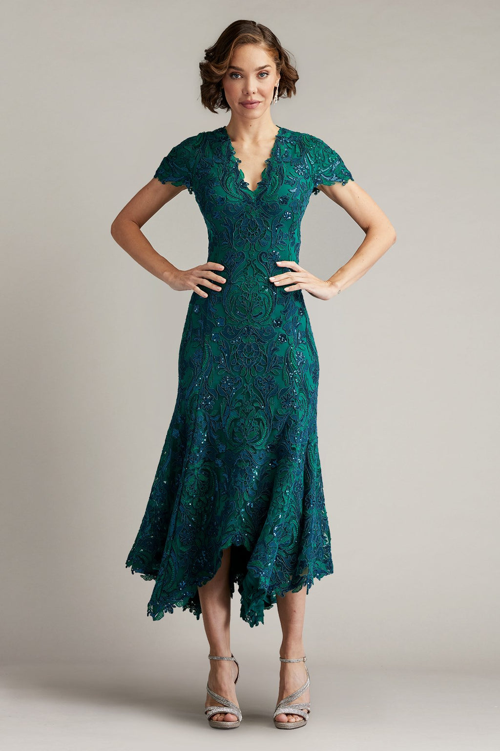 Pella Sequin Embroidered Midi Dress