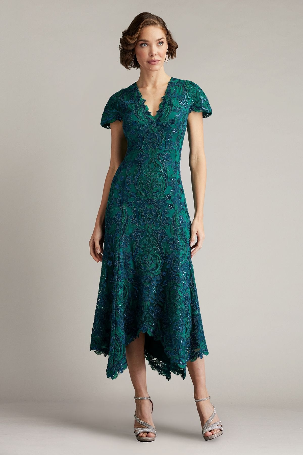 Pella Sequin Embroidered Midi Dress