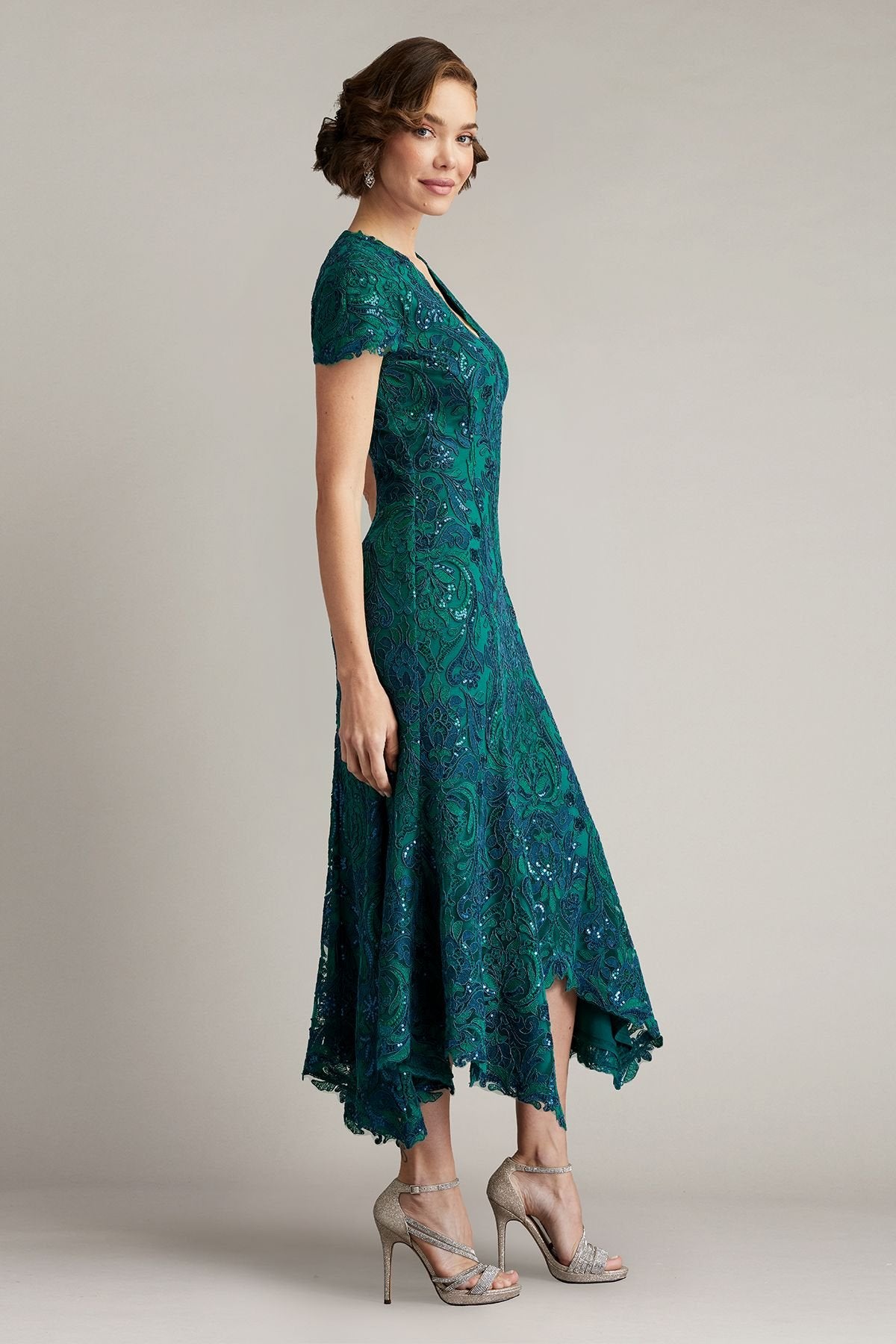 Pella Sequin Embroidered Midi Dress