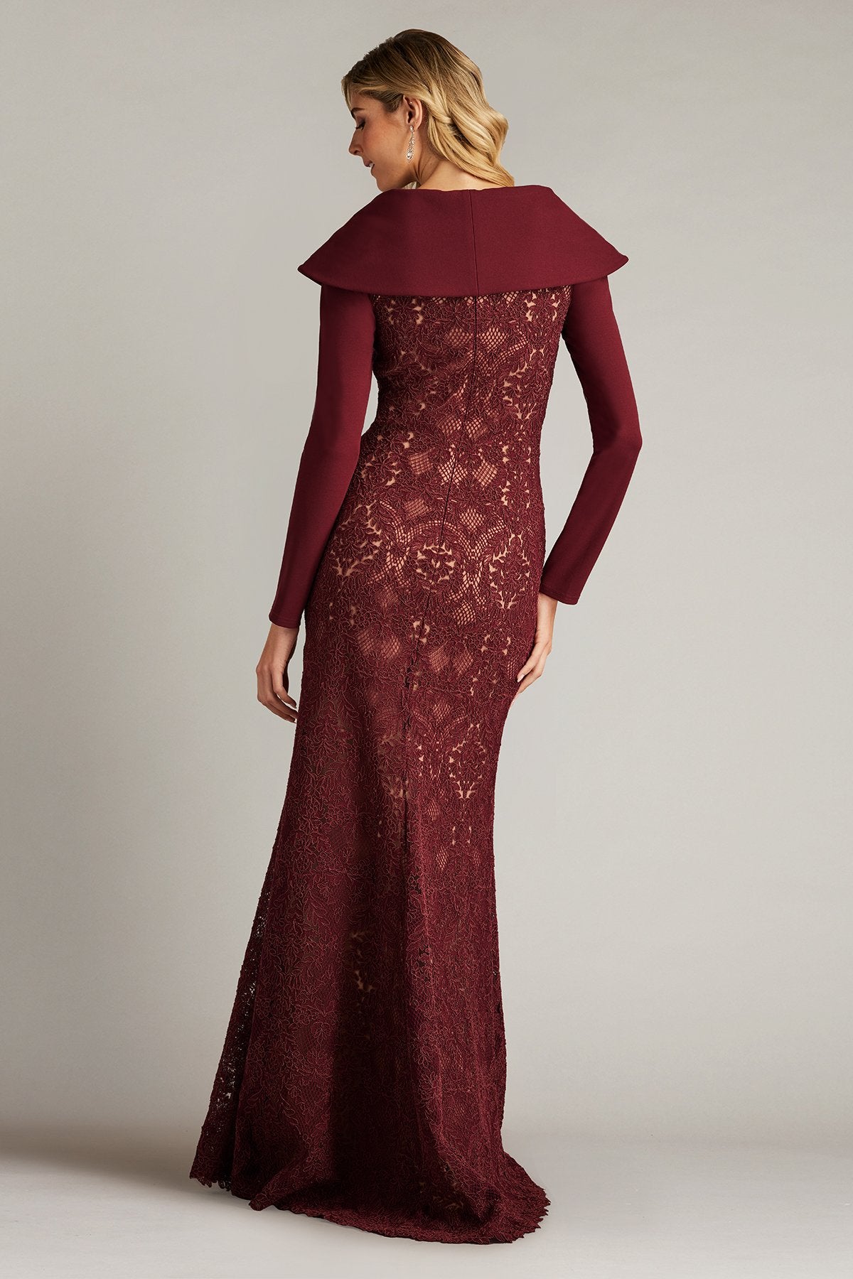 Ambar Embroidered Portrait Collar Gown