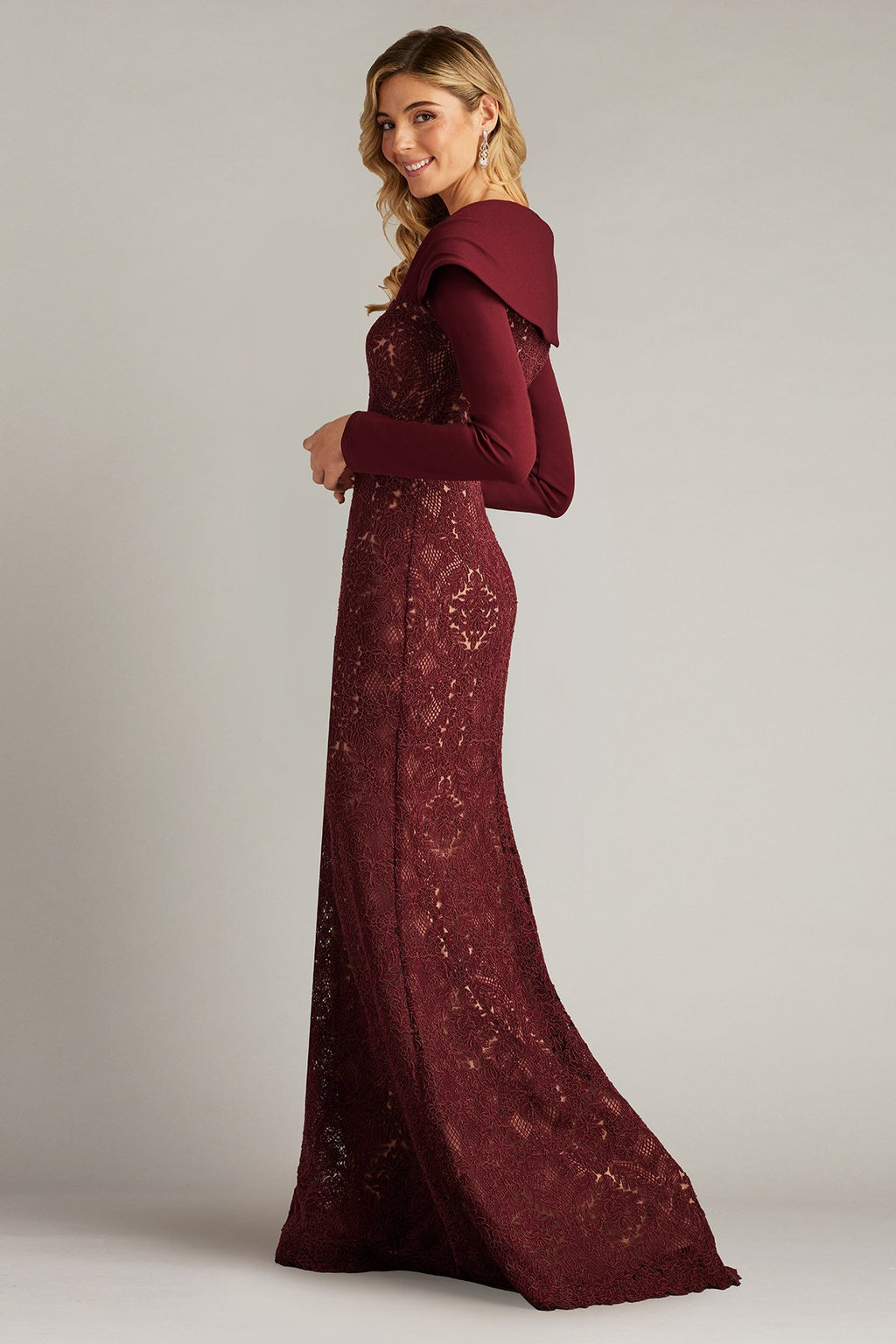 Ambar Embroidered Portrait Collar Gown