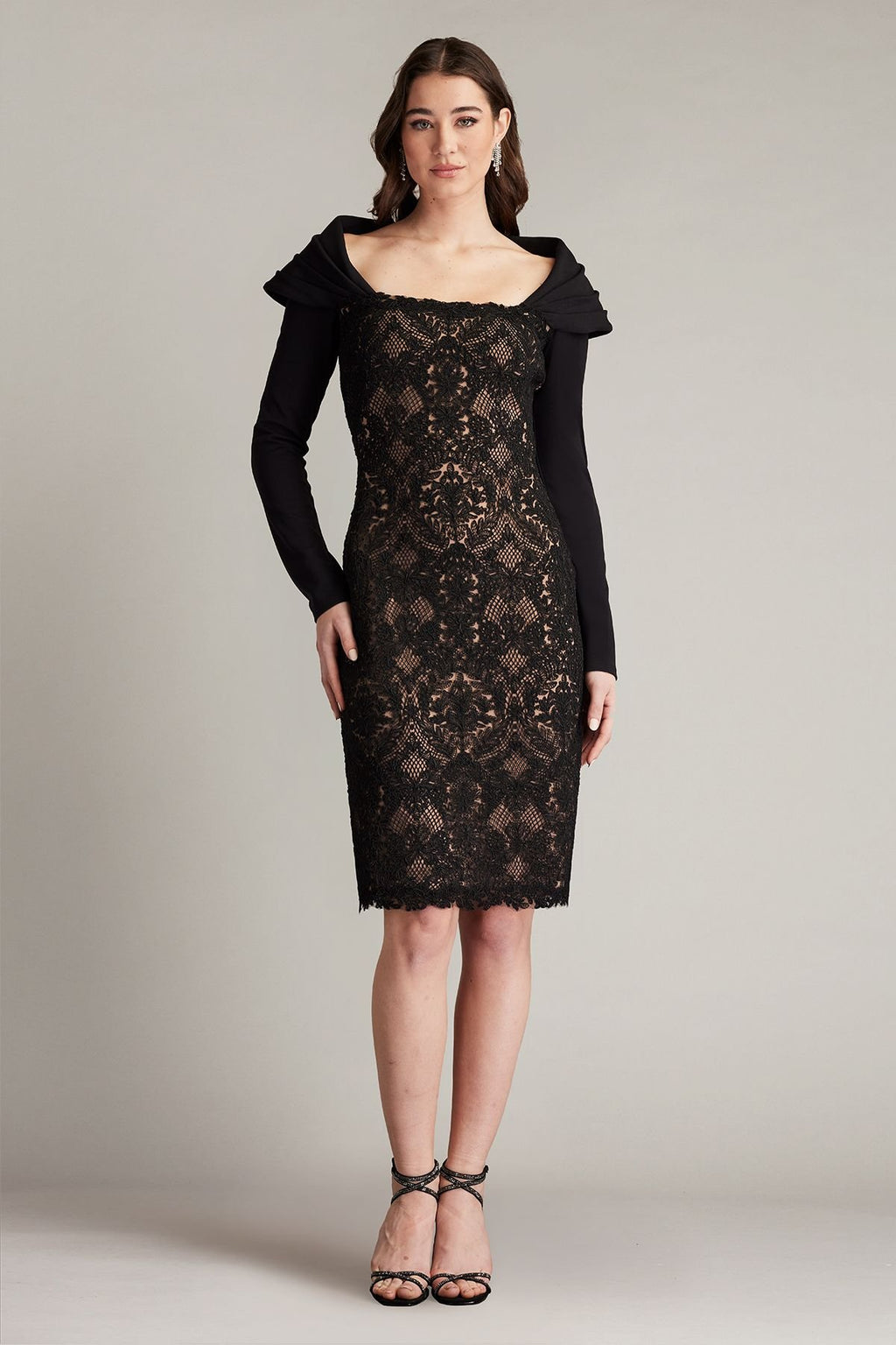 Arna Embroidered Portrait Collar Dress