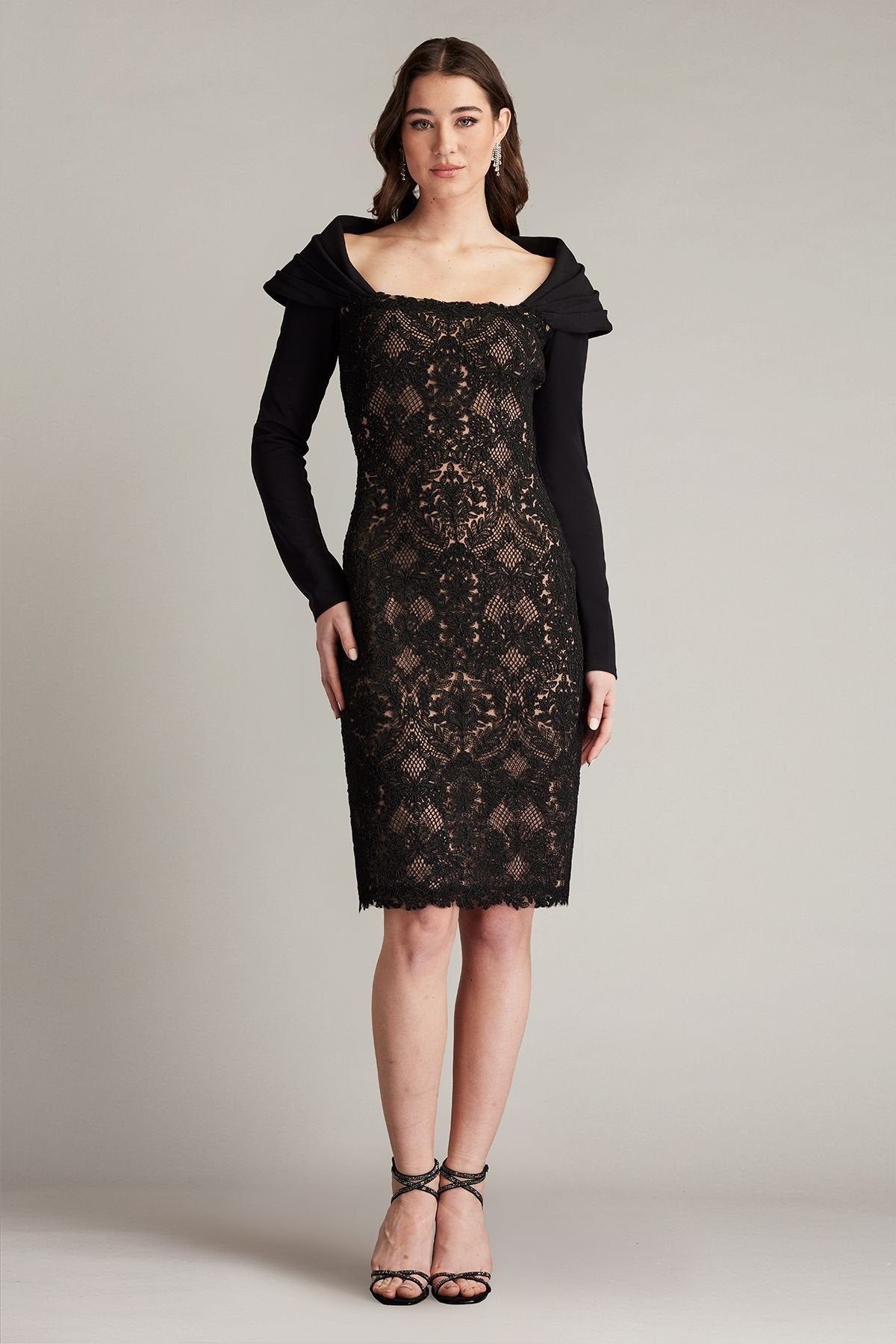 Arna Embroidered Portrait Collar Dress