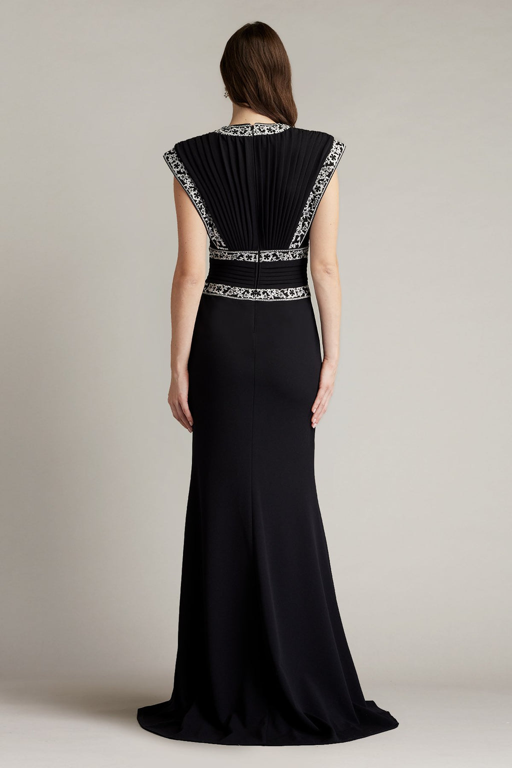 Bedi Embroidered Trim Gown