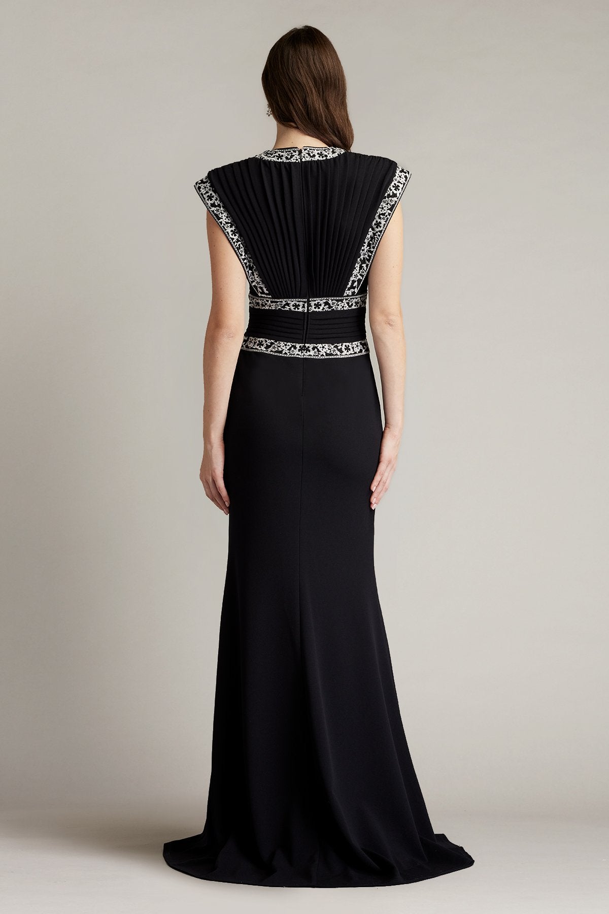 Bedi Embroidered Trim Gown