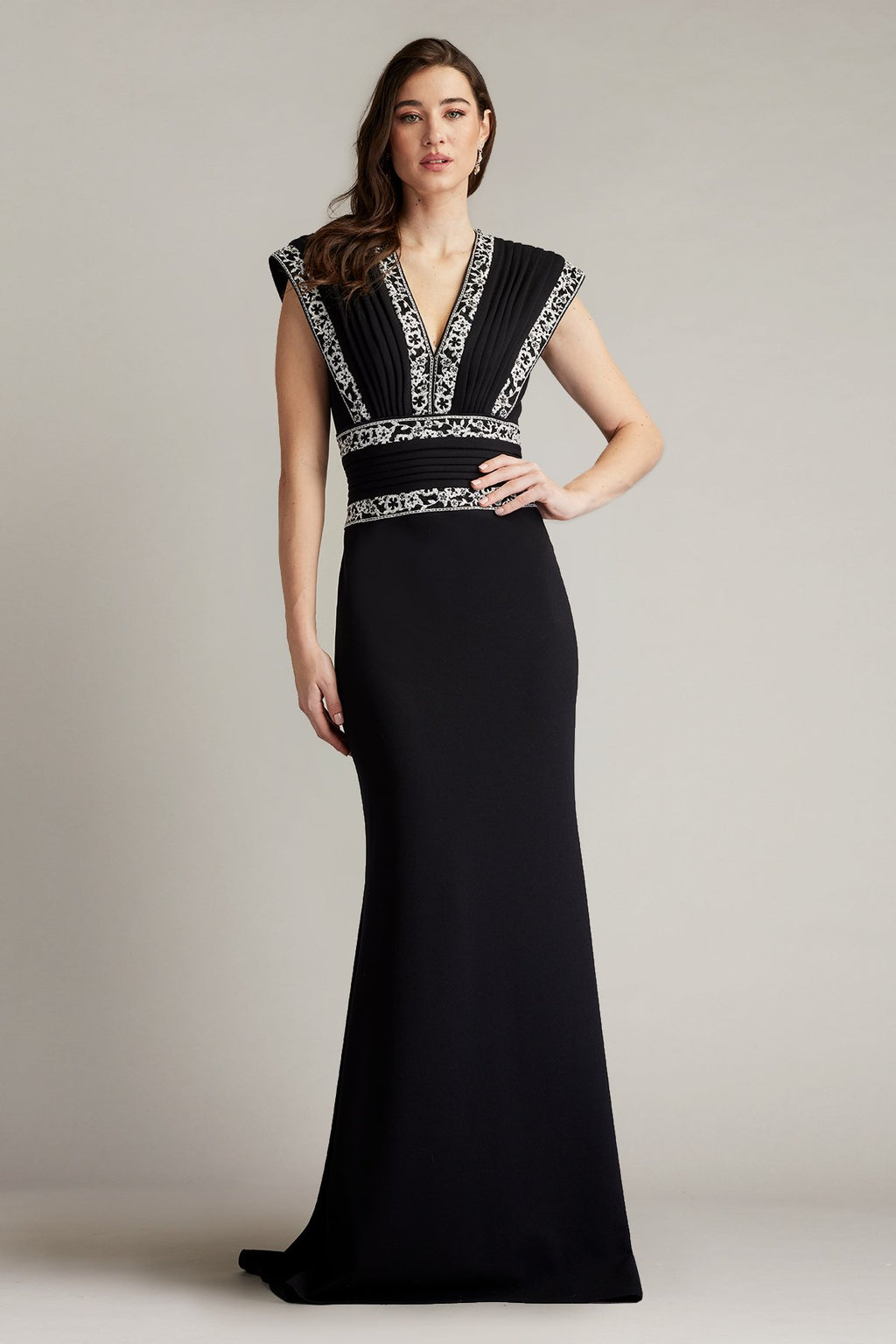 Bedi Embroidered Trim Gown