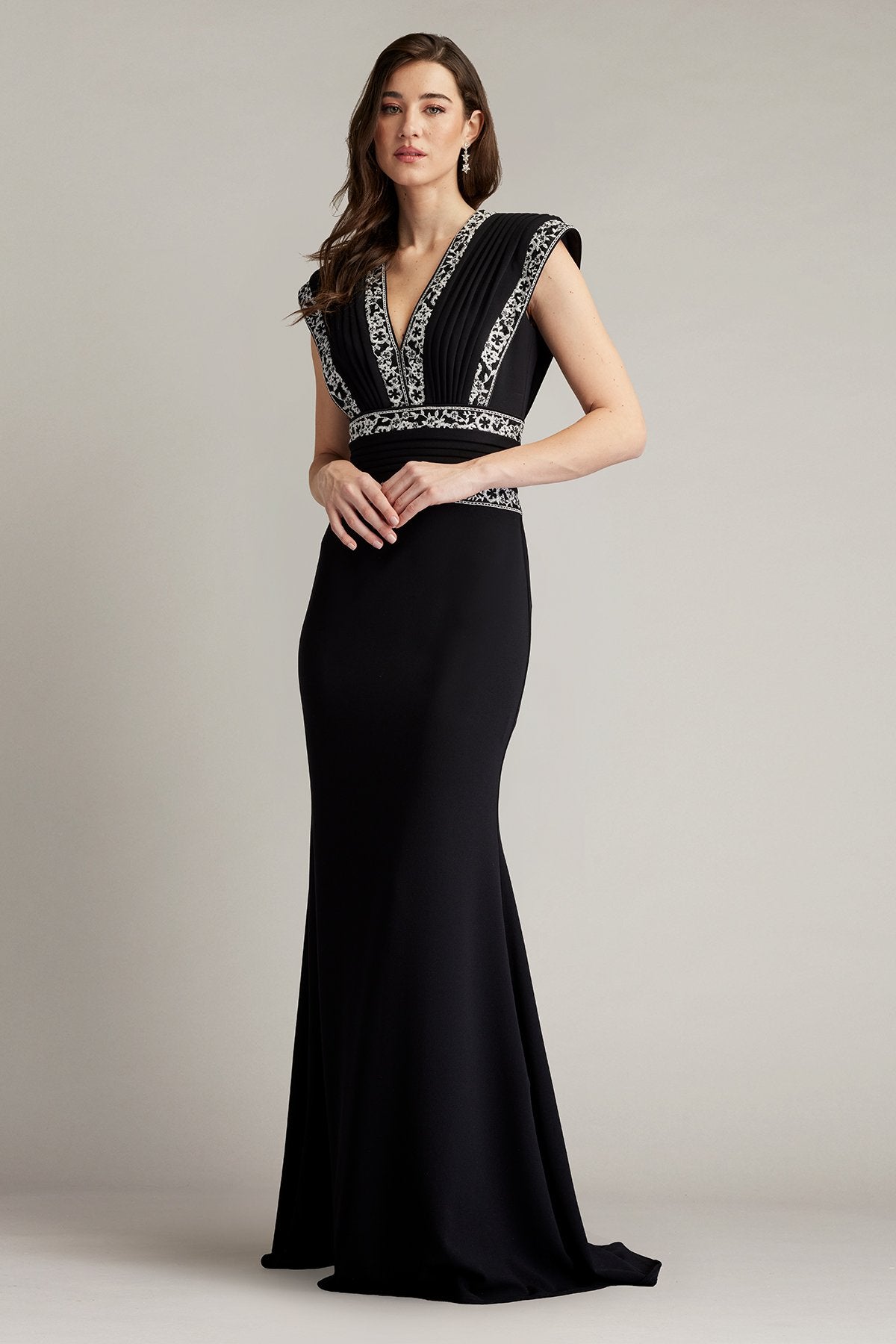 Bedi Embroidered Trim Gown