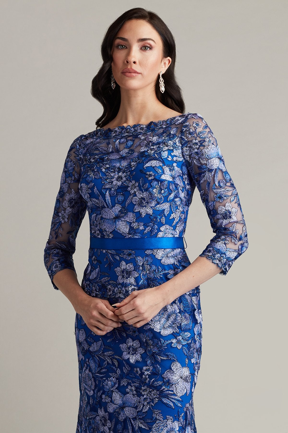 Fulcher Embroidered Illusion Gown – Tadashi Shoji Official Online Boutique