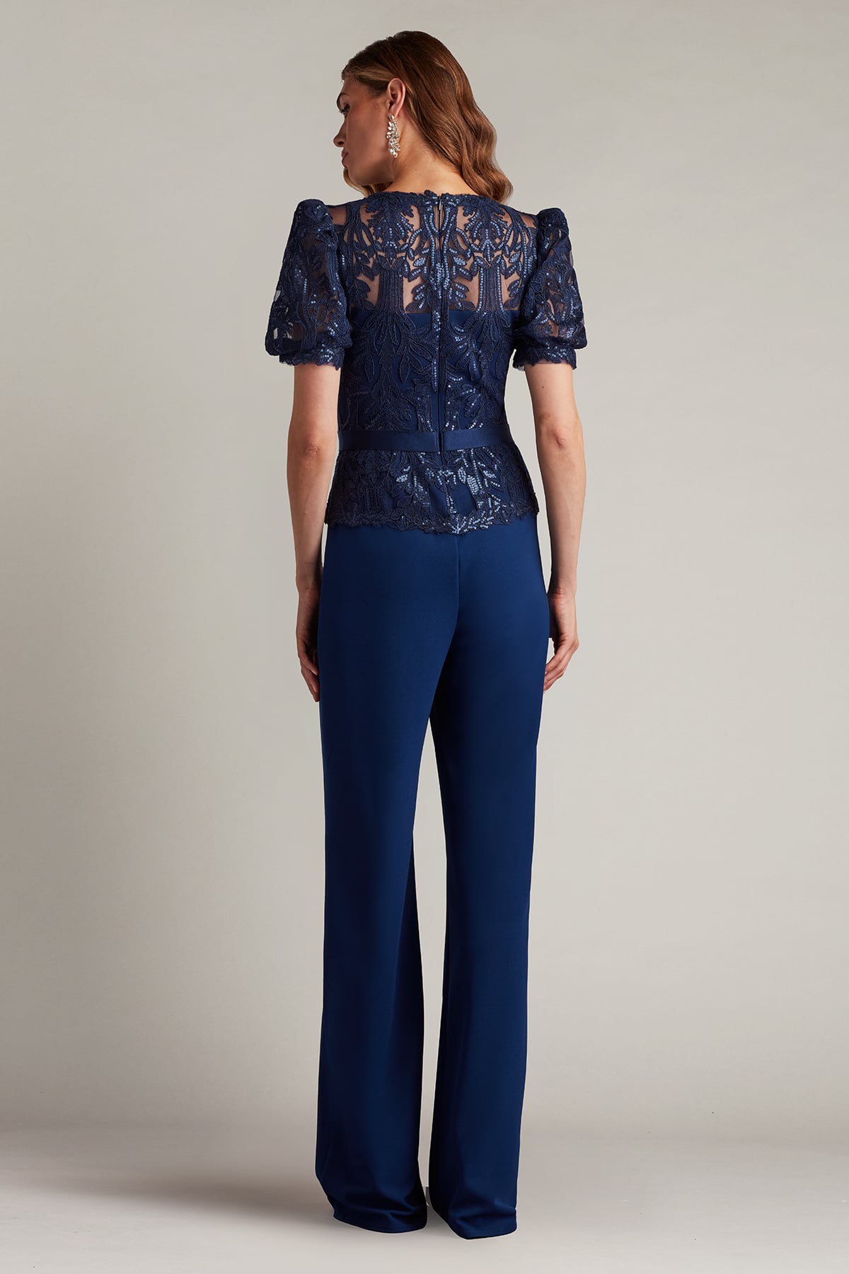 Ziya Embellished Puff Sleeve Jumpsuit