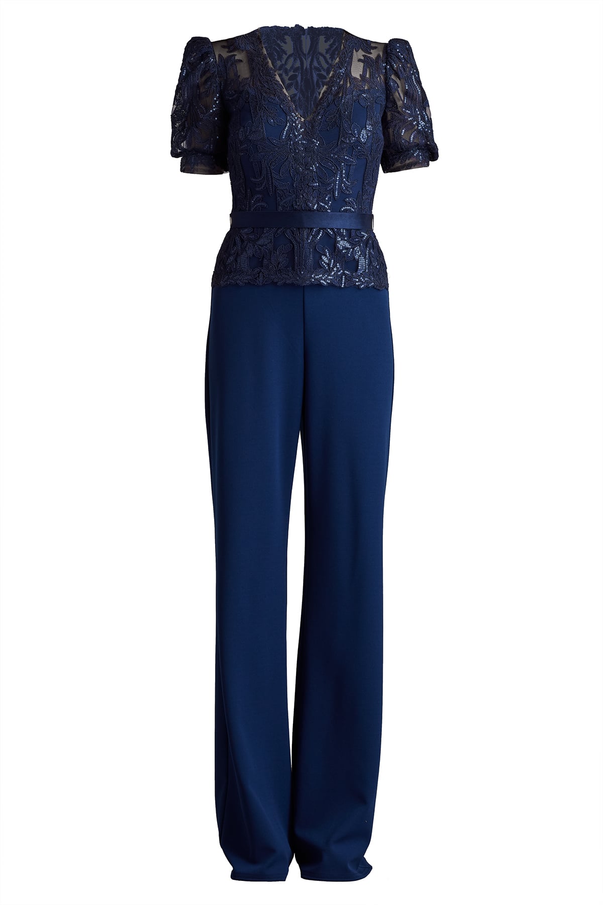 Ziya Embellished Puff Sleeve Jumpsuit – Tadashi Shoji Official
