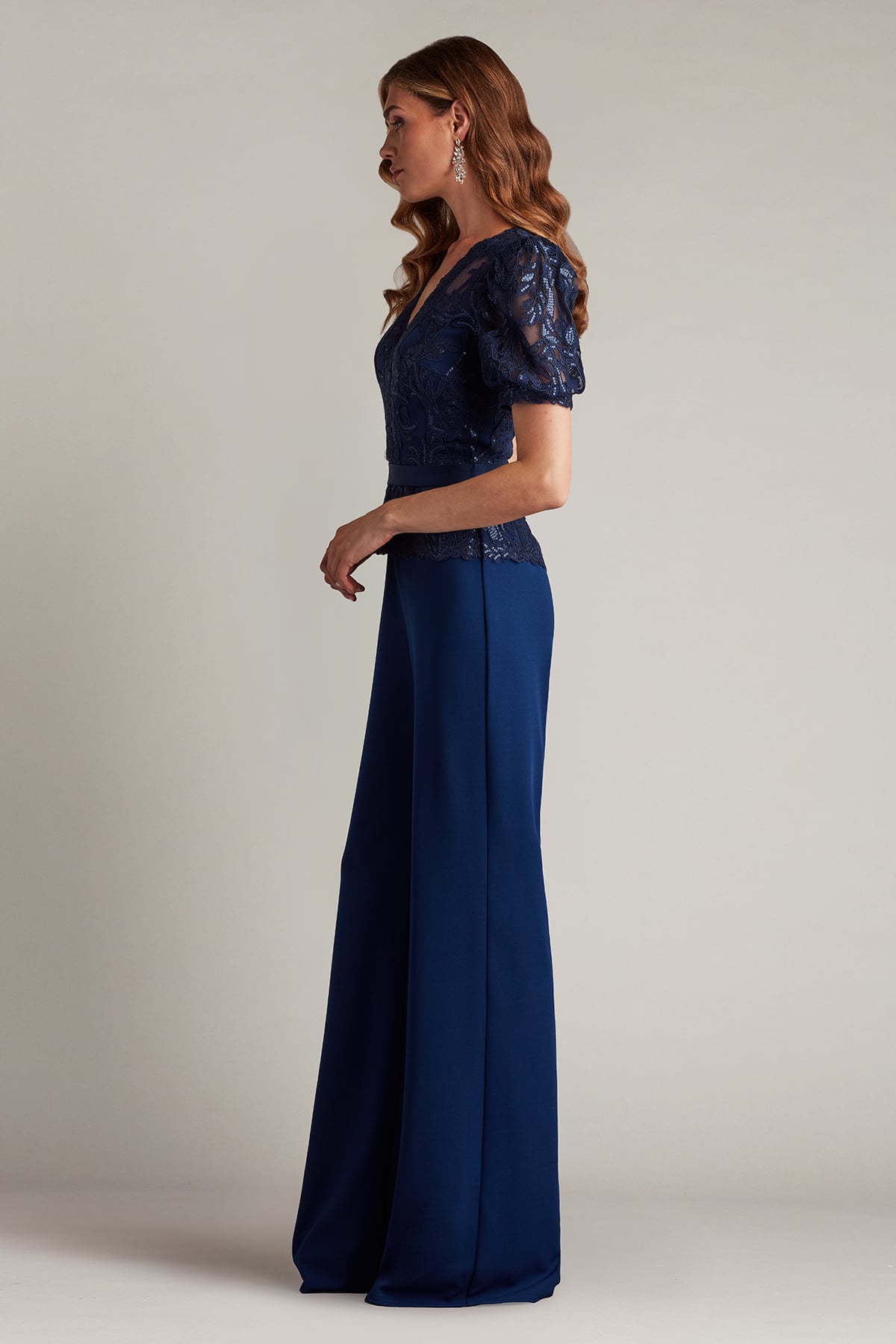 Ziya Embellished Puff Sleeve Jumpsuit