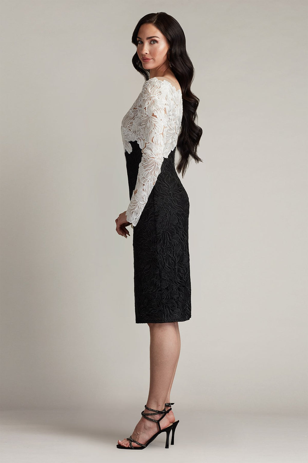 Golie Embroidered Bodice Illusion Dress