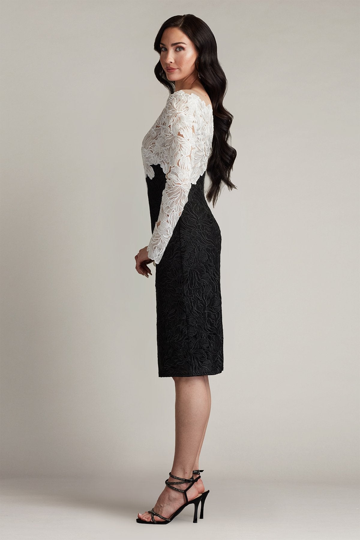 Golie Embroidered Bodice Illusion Dress