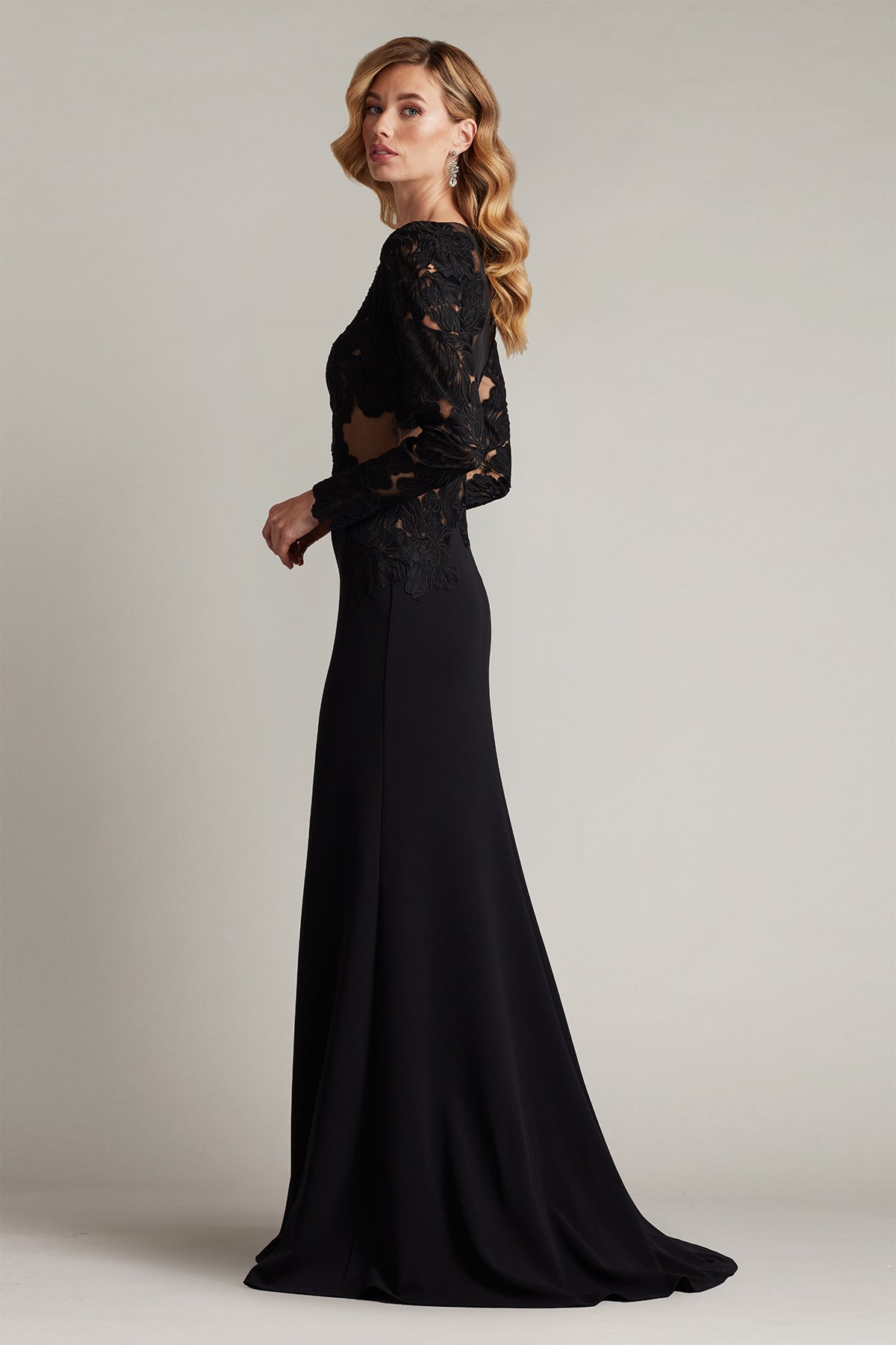 Caselle Embroidered Illusion Bodice Gown