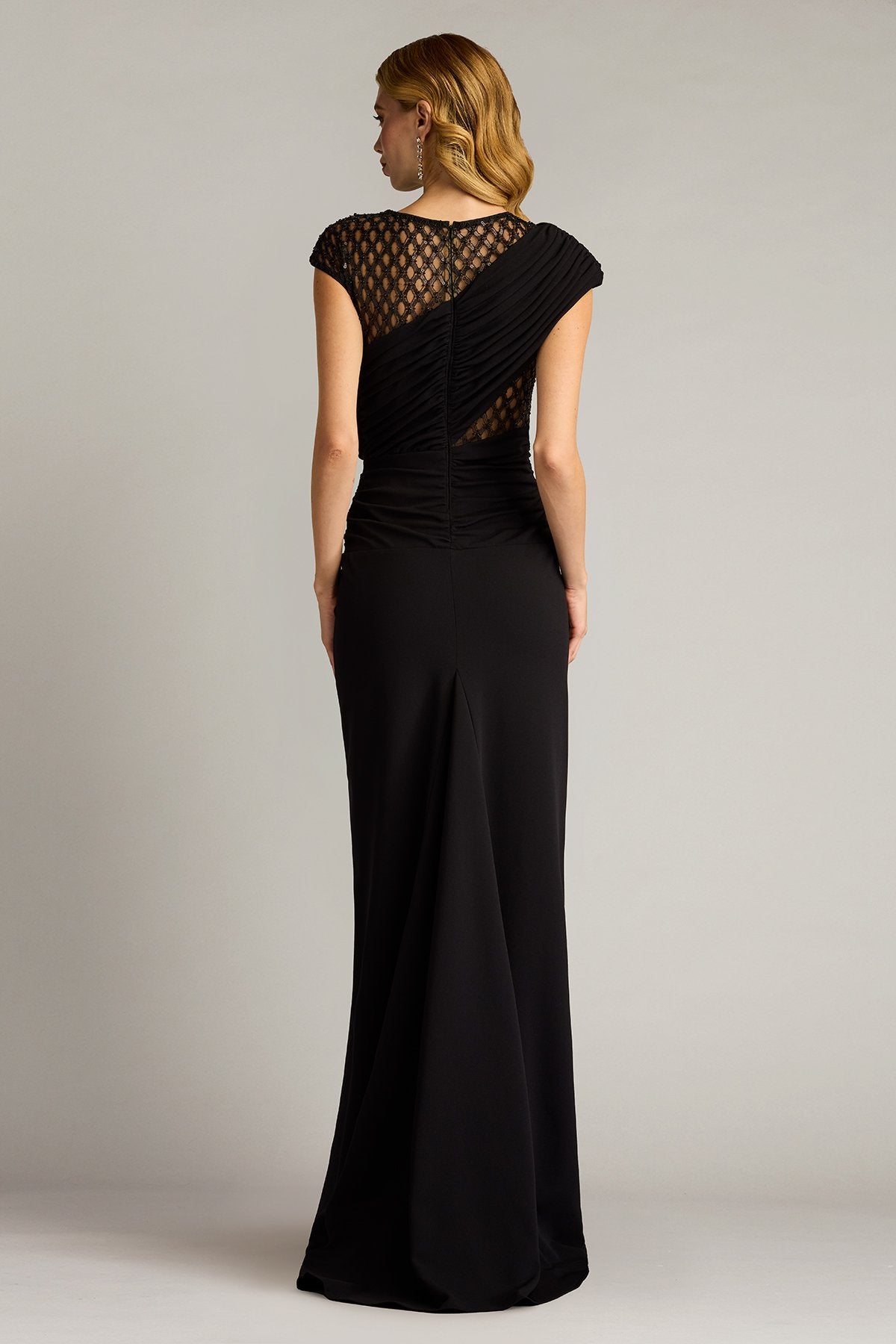Jetta Peek-A-Boo Illusion Gown – Tadashi Shoji Official Online
