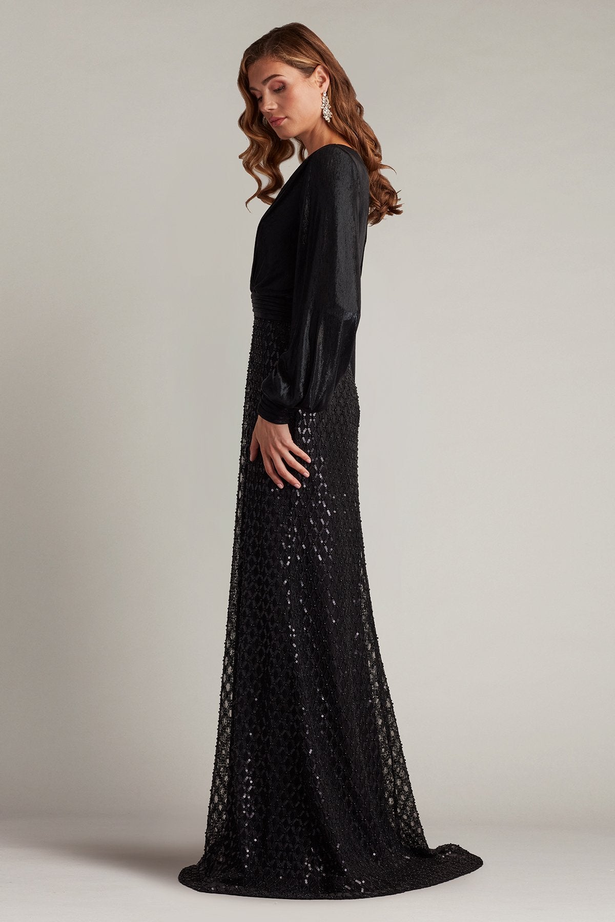 Amalia Sequin Embroidered Gown