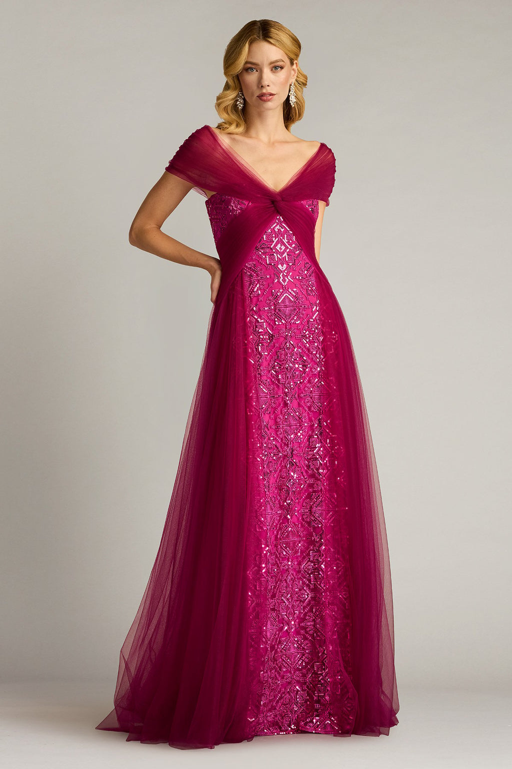 Kollmer Sequin Embroidered Tulle Gown