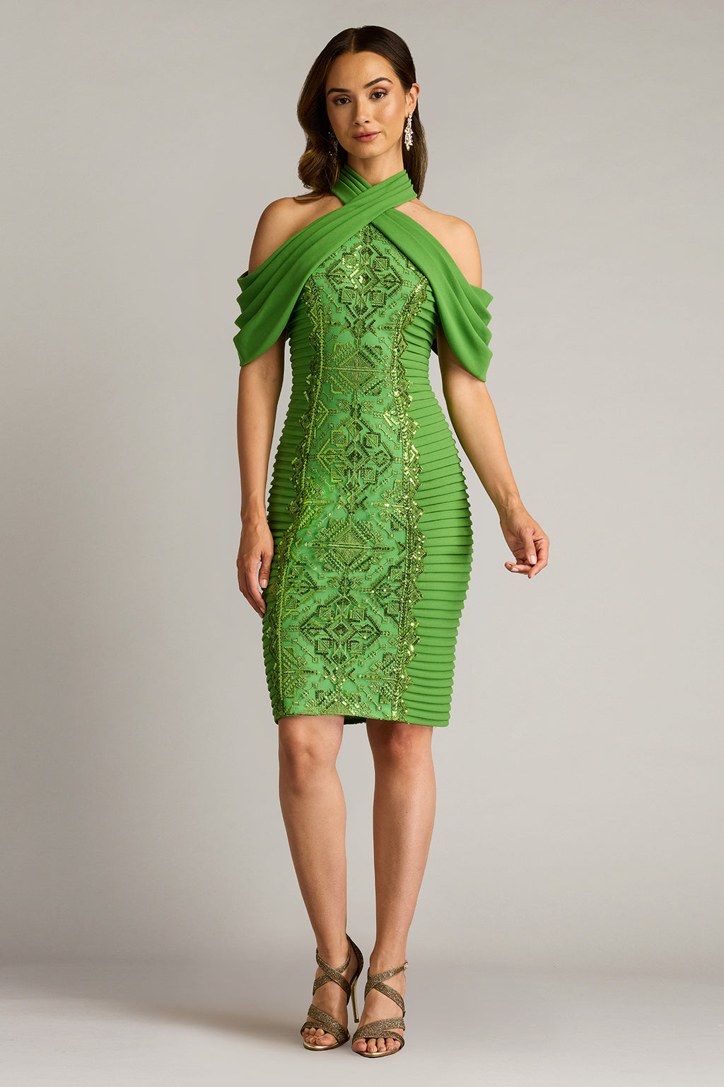 Chenoa Embellished Halter Dress