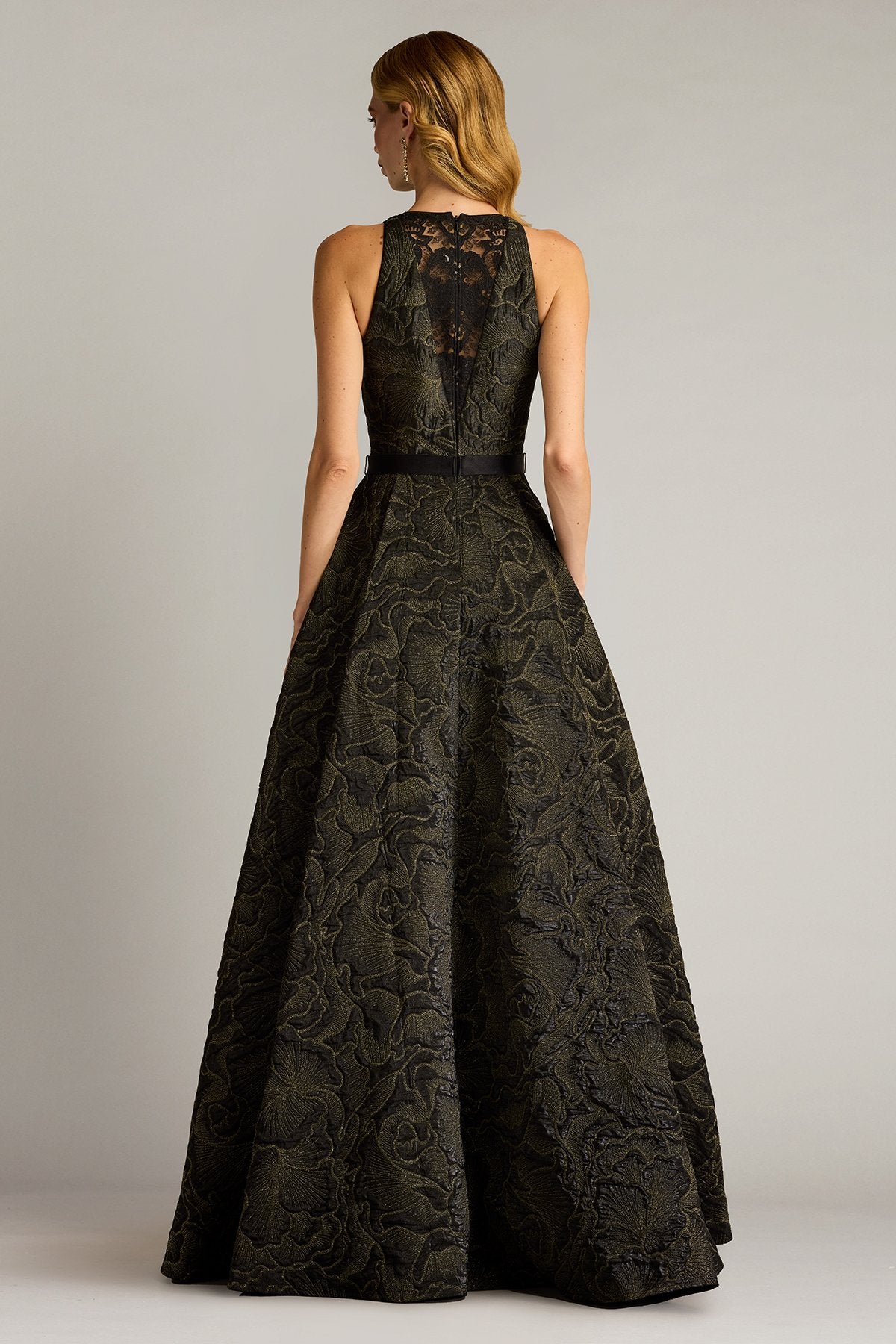 Darana Floral Jacquard Gown