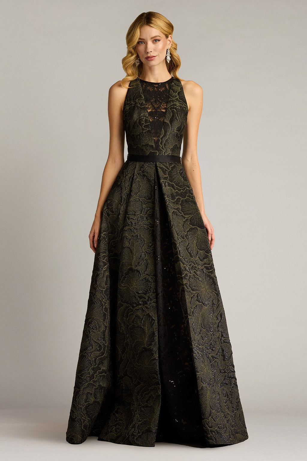 Darana Floral Jacquard Gown
