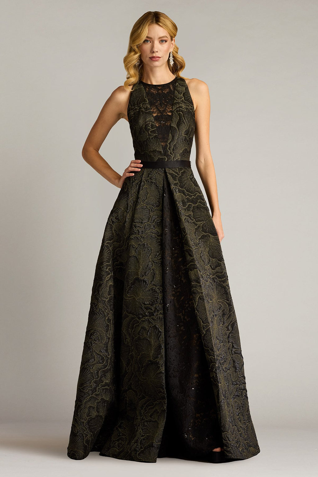 Darana Floral Jacquard Gown