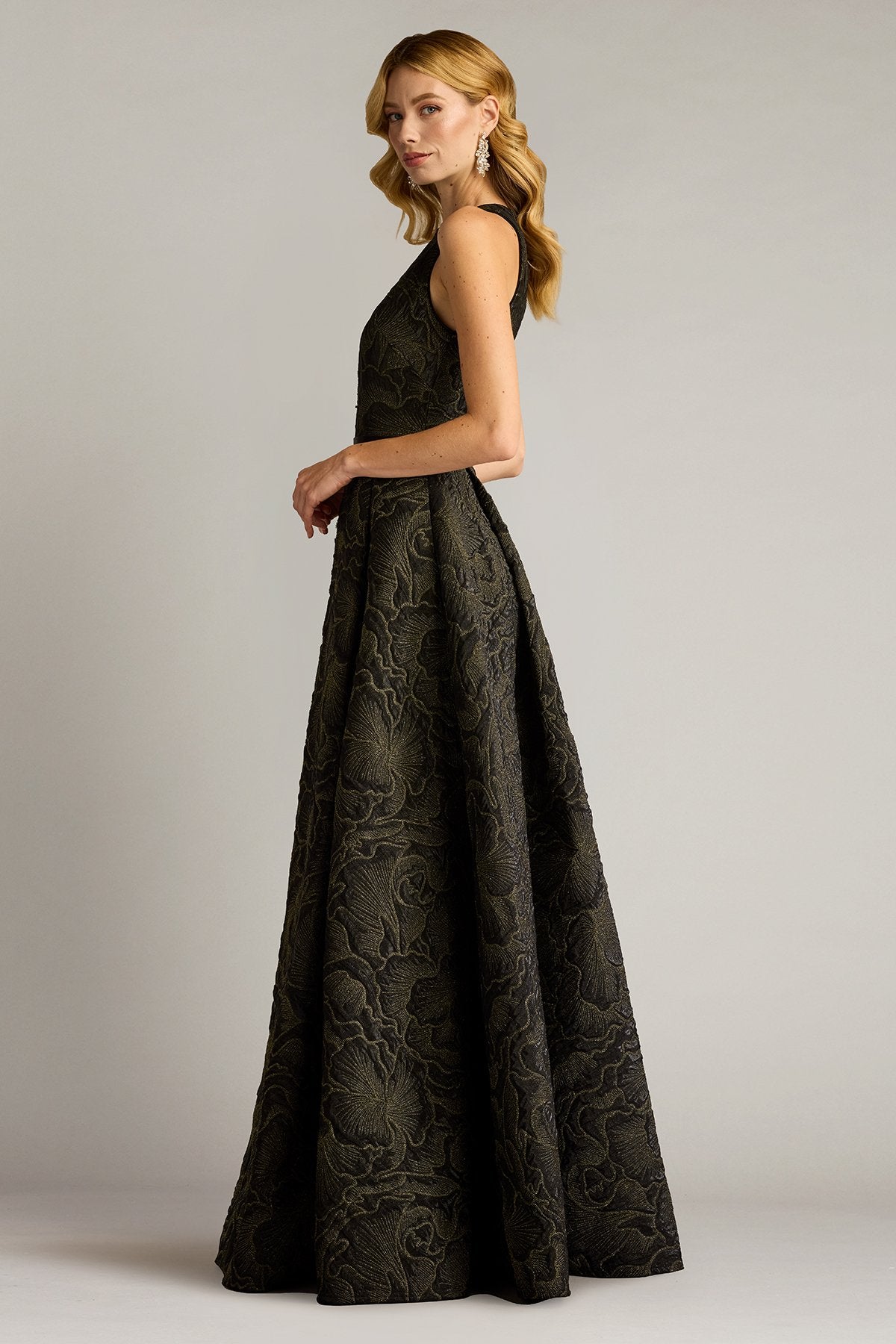 Darana Floral Jacquard Gown