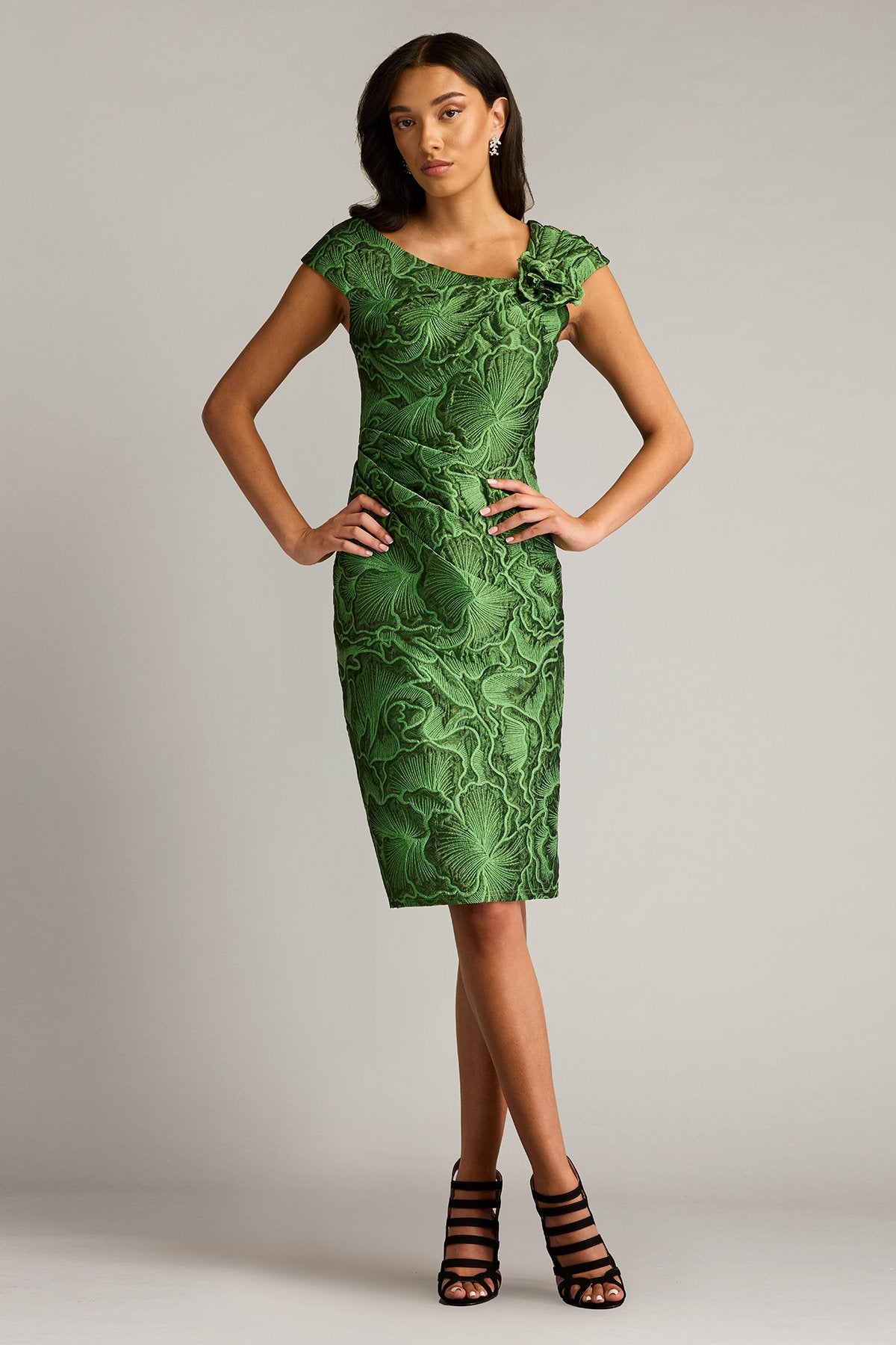 Regent Floral Jacquard Dress – Tadashi Shoji Official Online Boutique