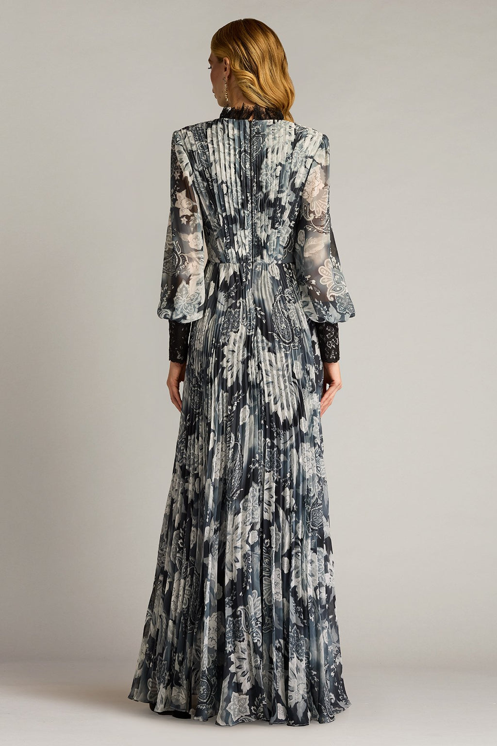 Audra Floral Print Chiffon Gown