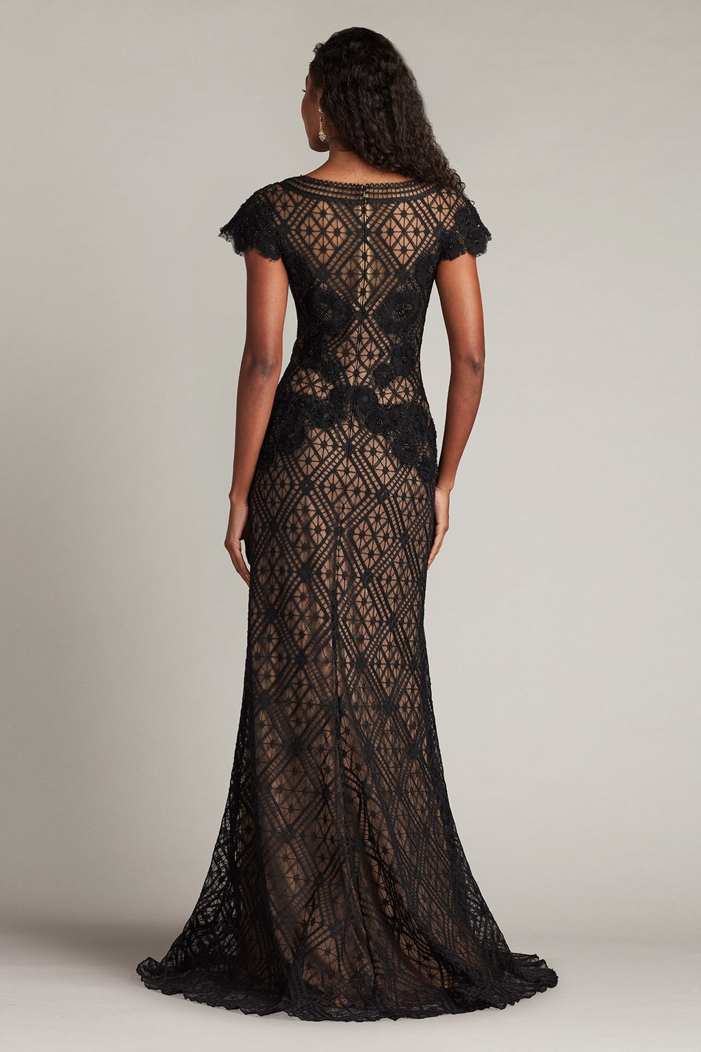 Jasi Embroidered Illusion Gown – Tadashi Shoji Official Online Boutique