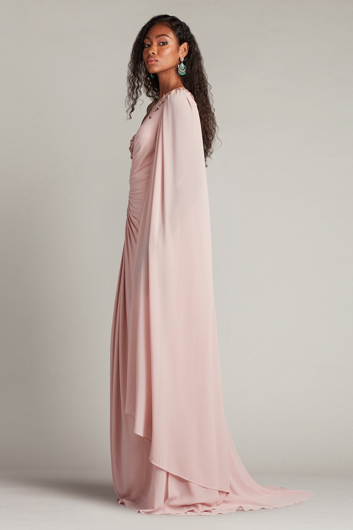 Sonora Cape Sleeve Gown – Tadashi Shoji Official Online Boutique