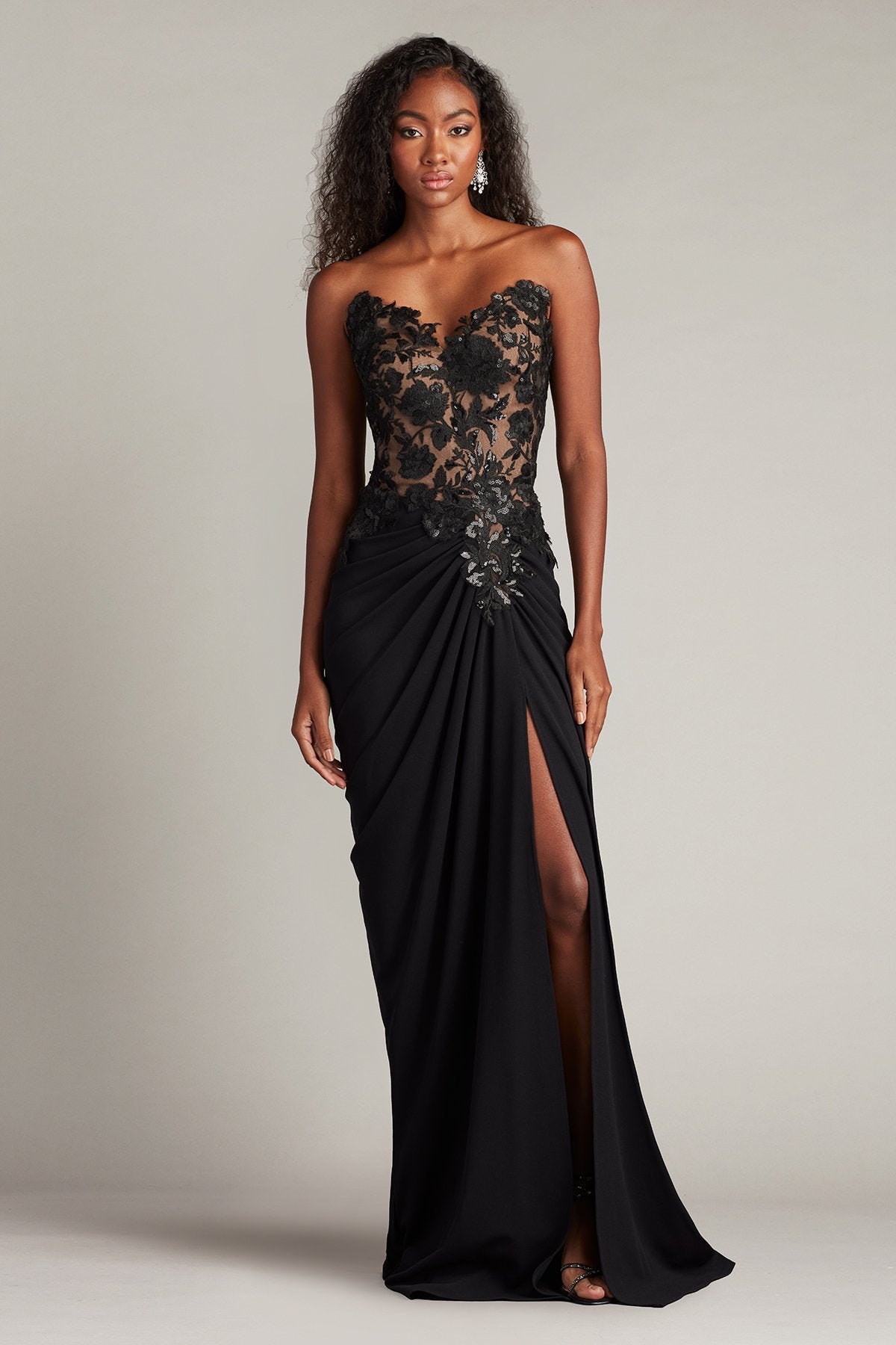 embroidered sequin dress Dresden Draped Gown Killstar - Ivory's Chorus Perfect for mother of antla_in_funnel_2058 US Size:Custom Size (Add Note in Cart)