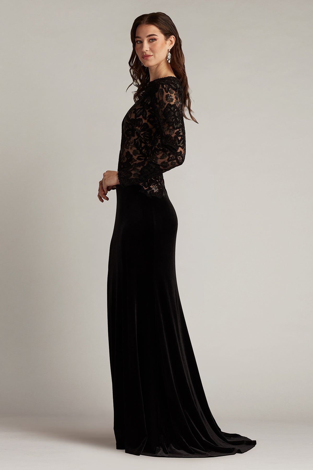 Forena Embroidered Crepe Gown