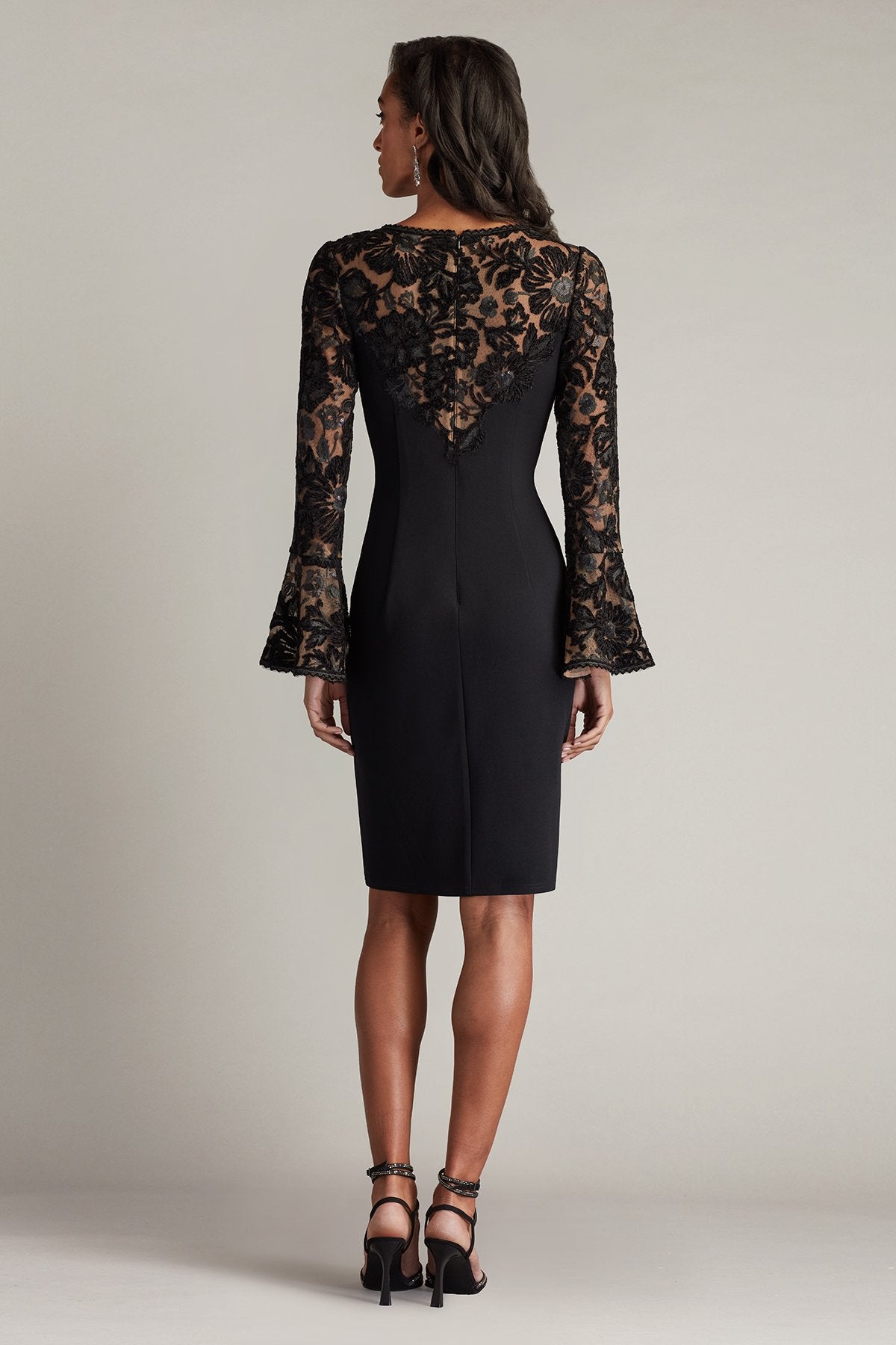 Lou Embroidered Crepe Bell Sleeve Dress Tadashi Shoji Official Online Boutique Lou Embroidered Crepe Bell Sleeve Dress Tadashi Shoji Official Online Boutique