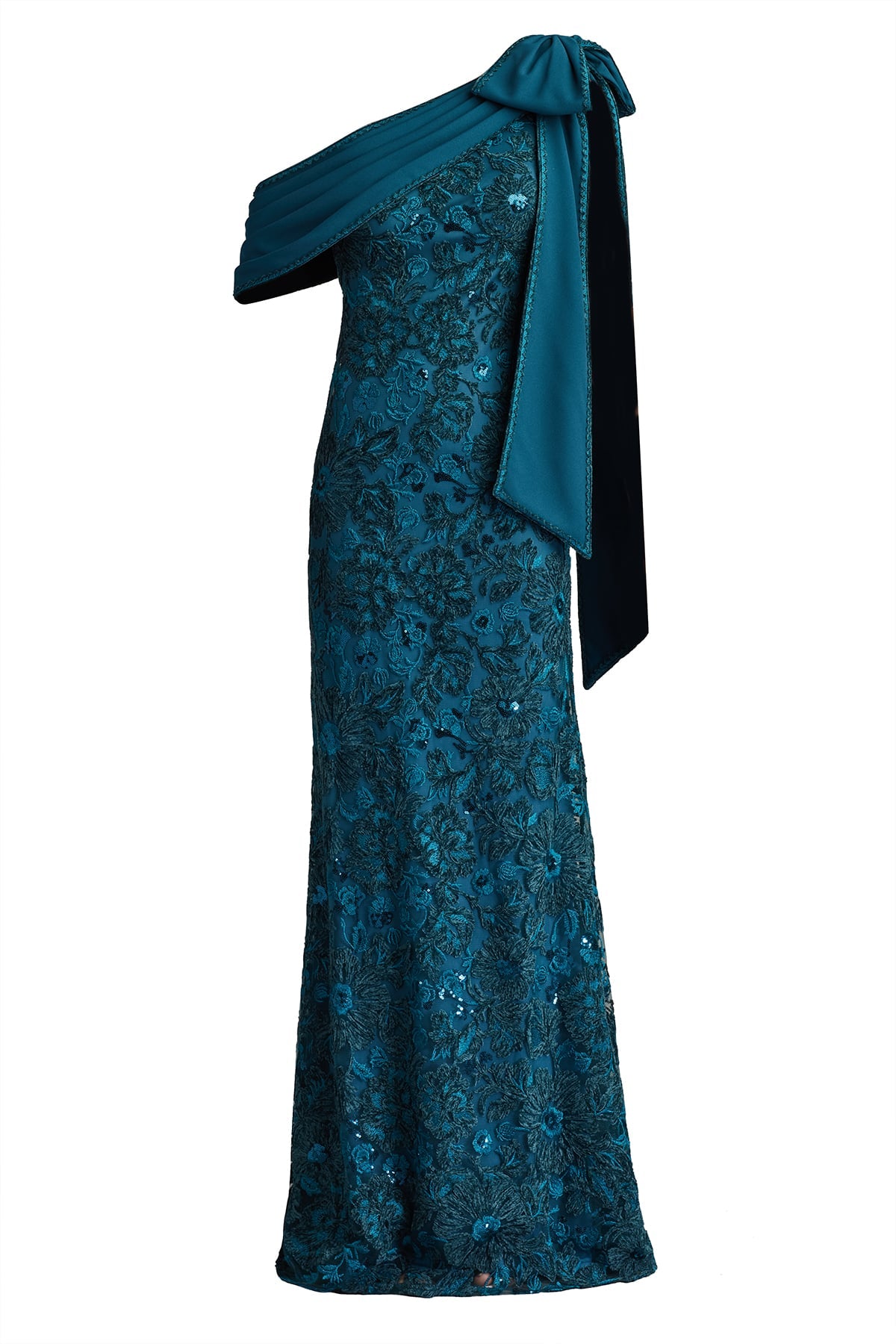 Ishani Bow-Shoulder Gown