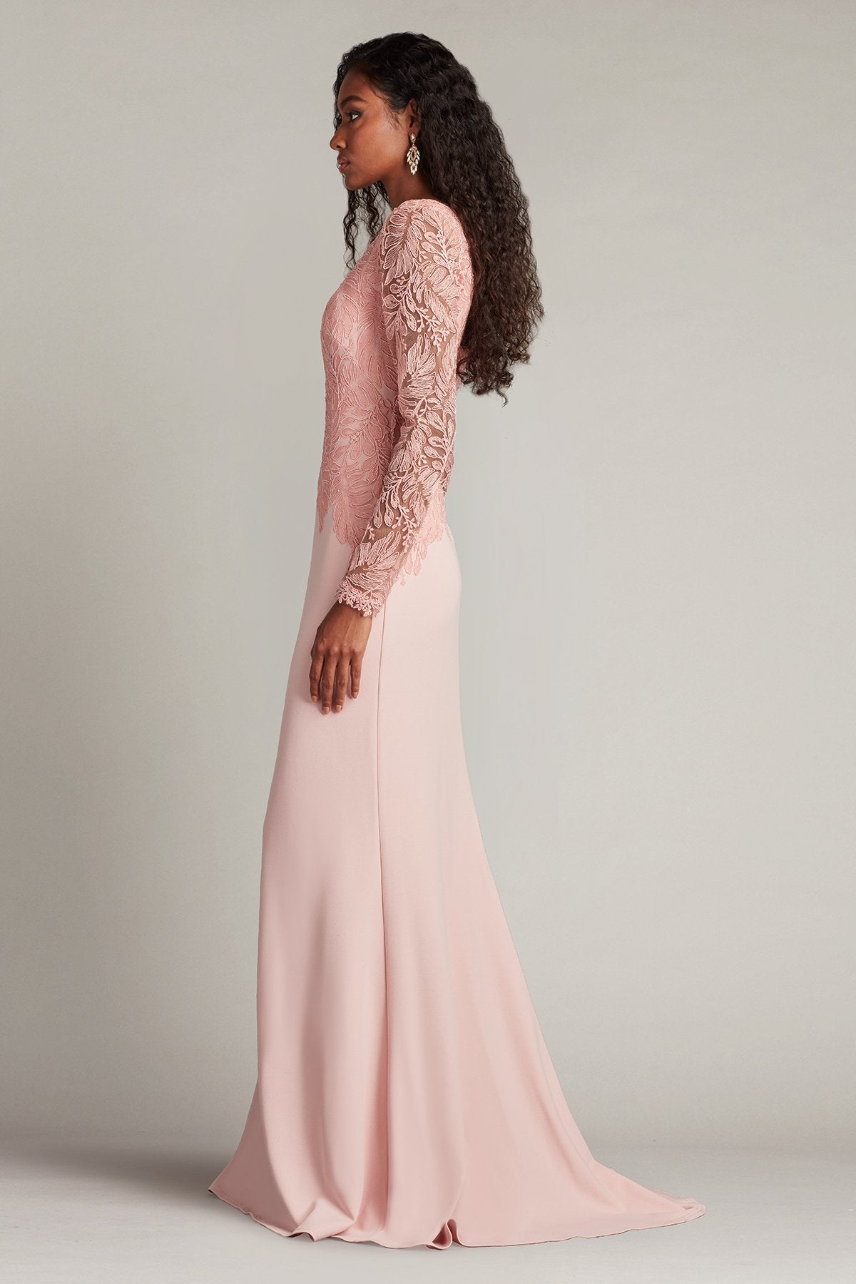 Caliste Embroidered Crepe Gown