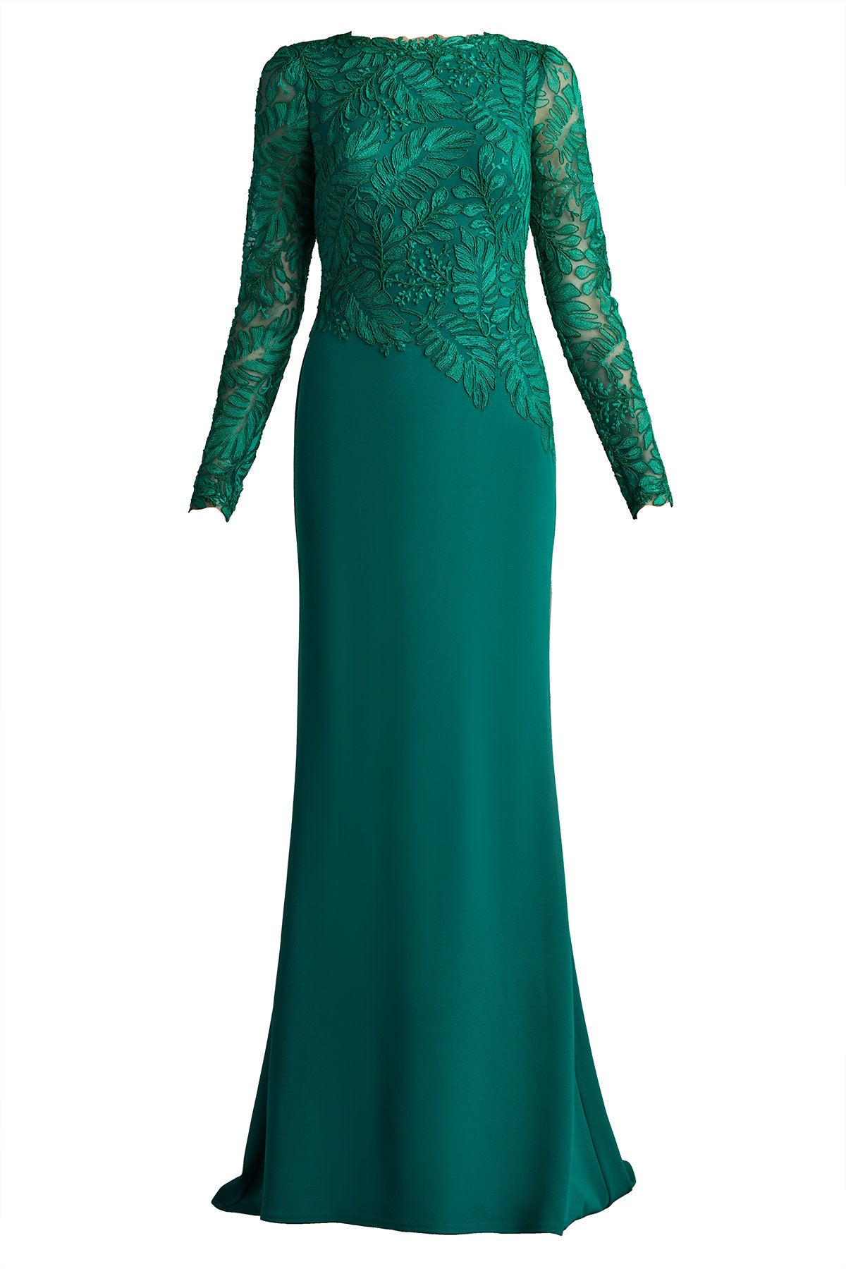 Caliste Embroidered Crepe Gown