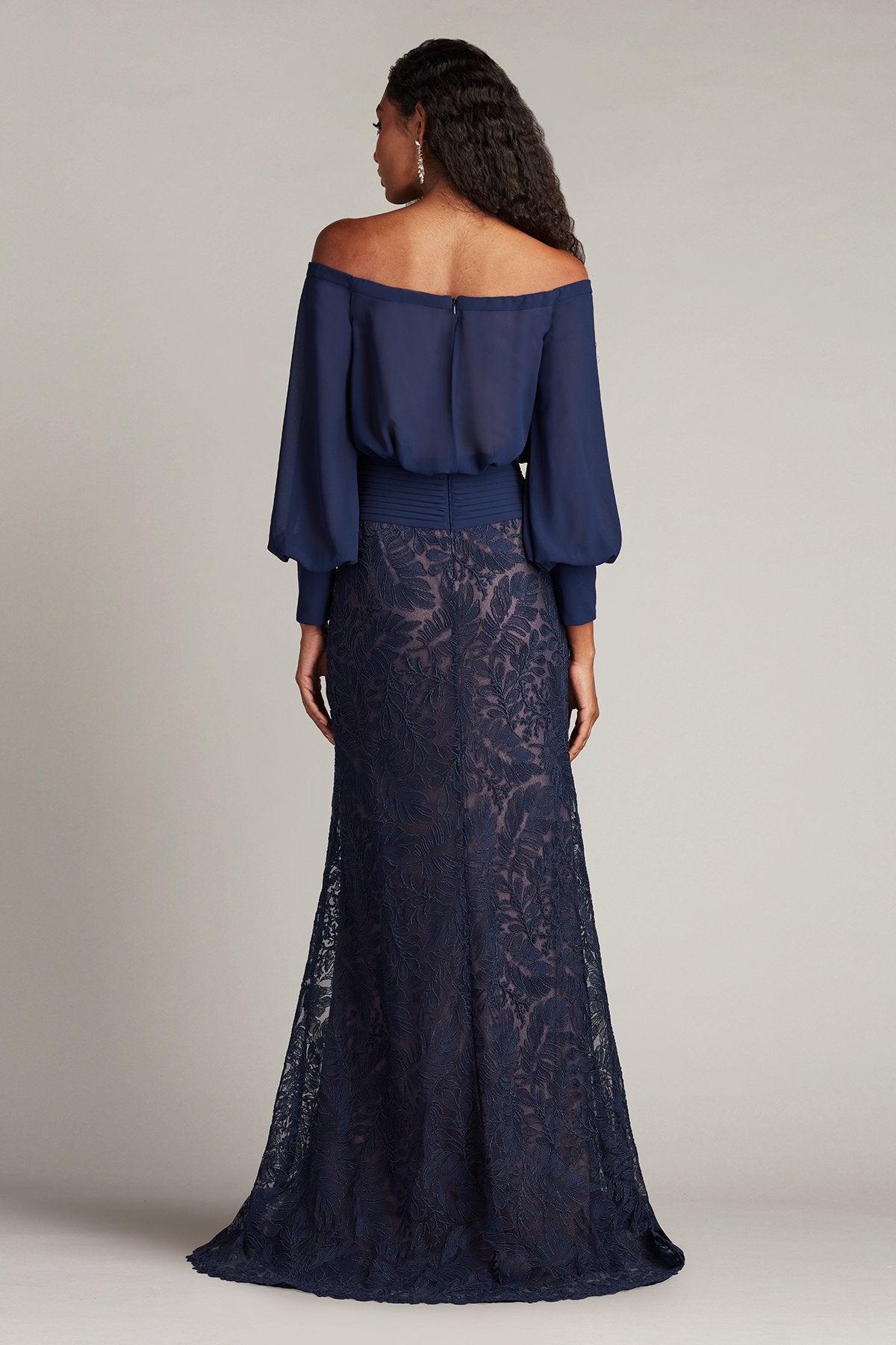 Azura Off-Shoulder Blouson Embroidered Gown