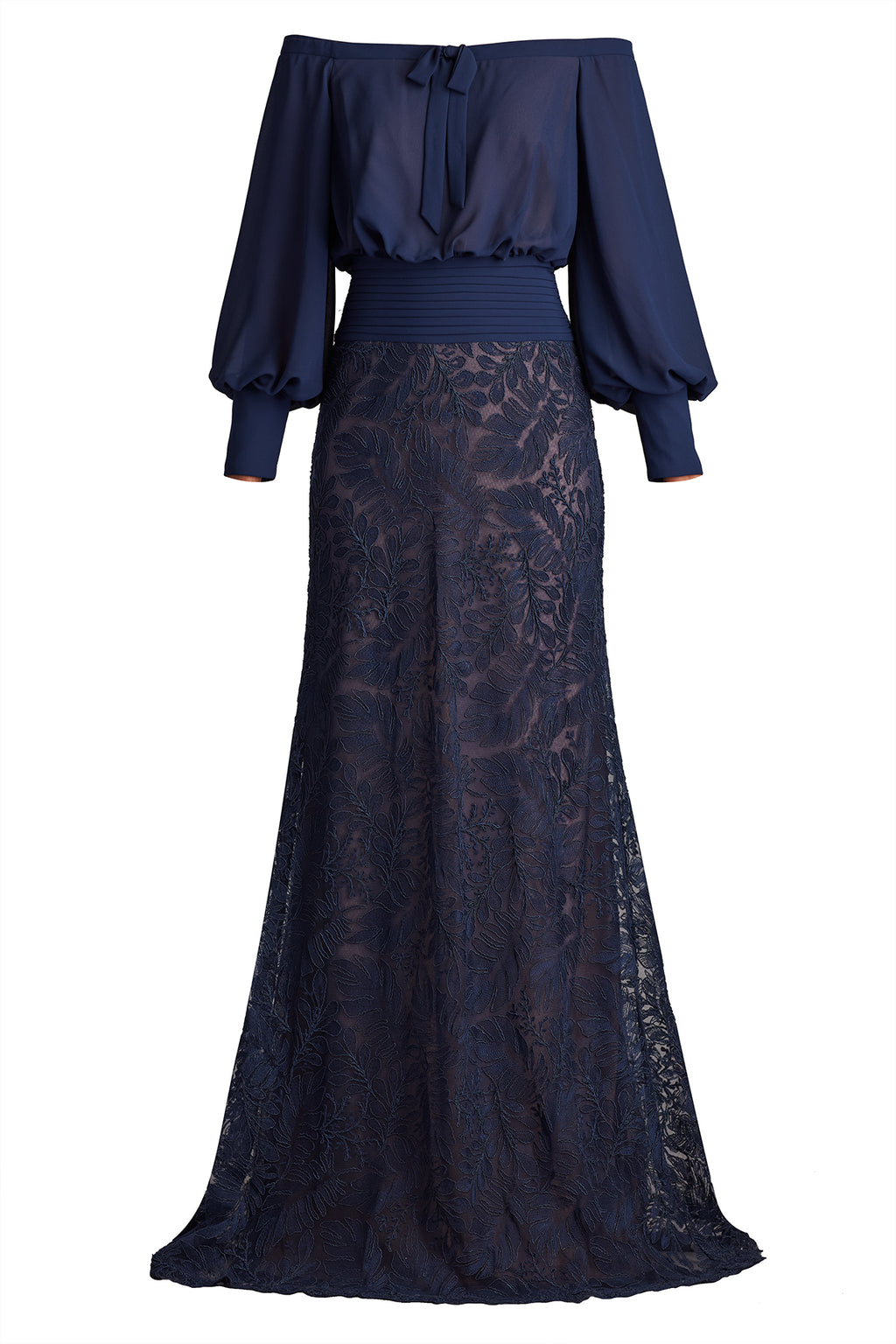 Azura Off-Shoulder Blouson Embroidered Gown