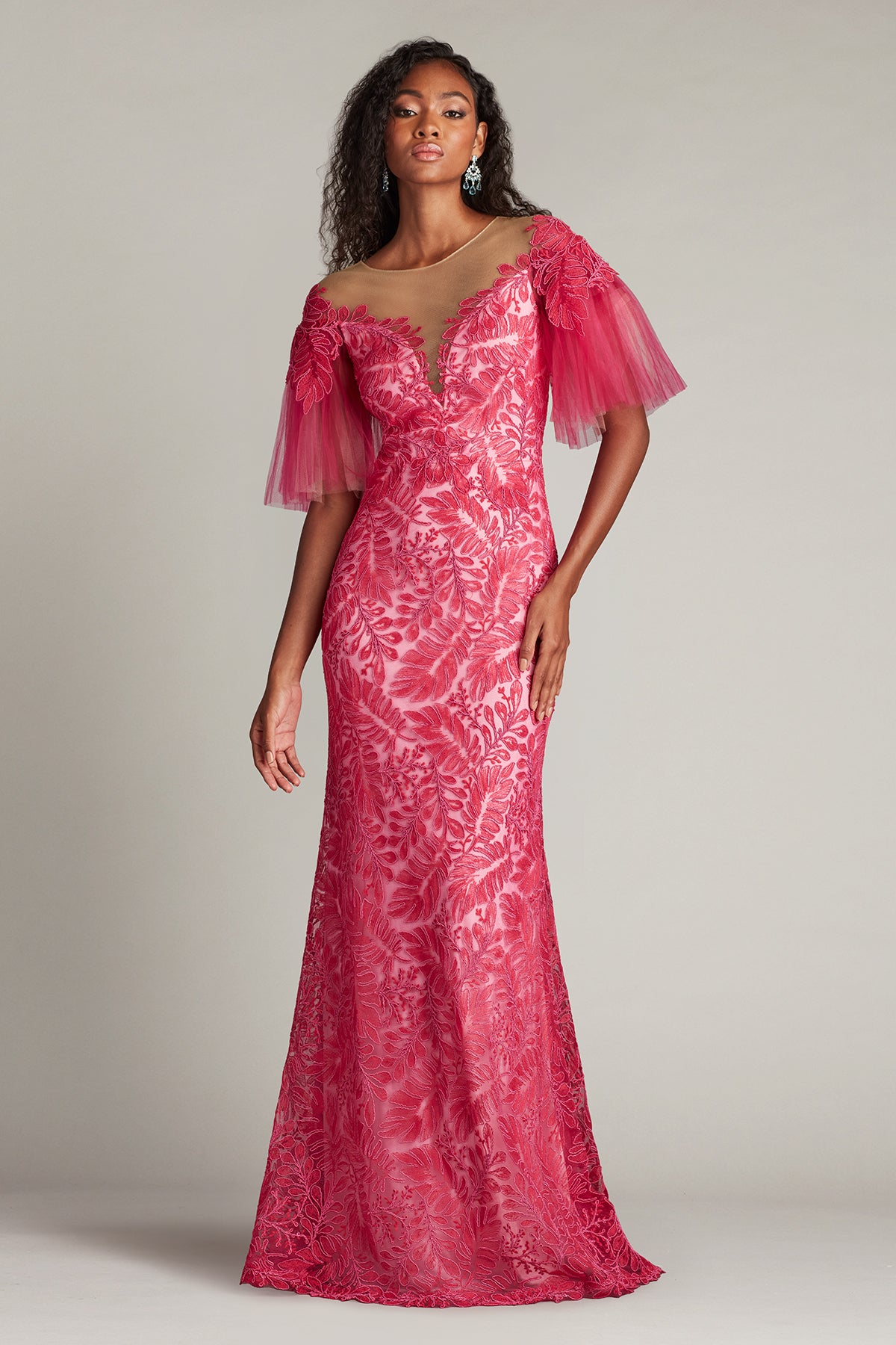 Ryn Embroidered Tulle Illusion Gown